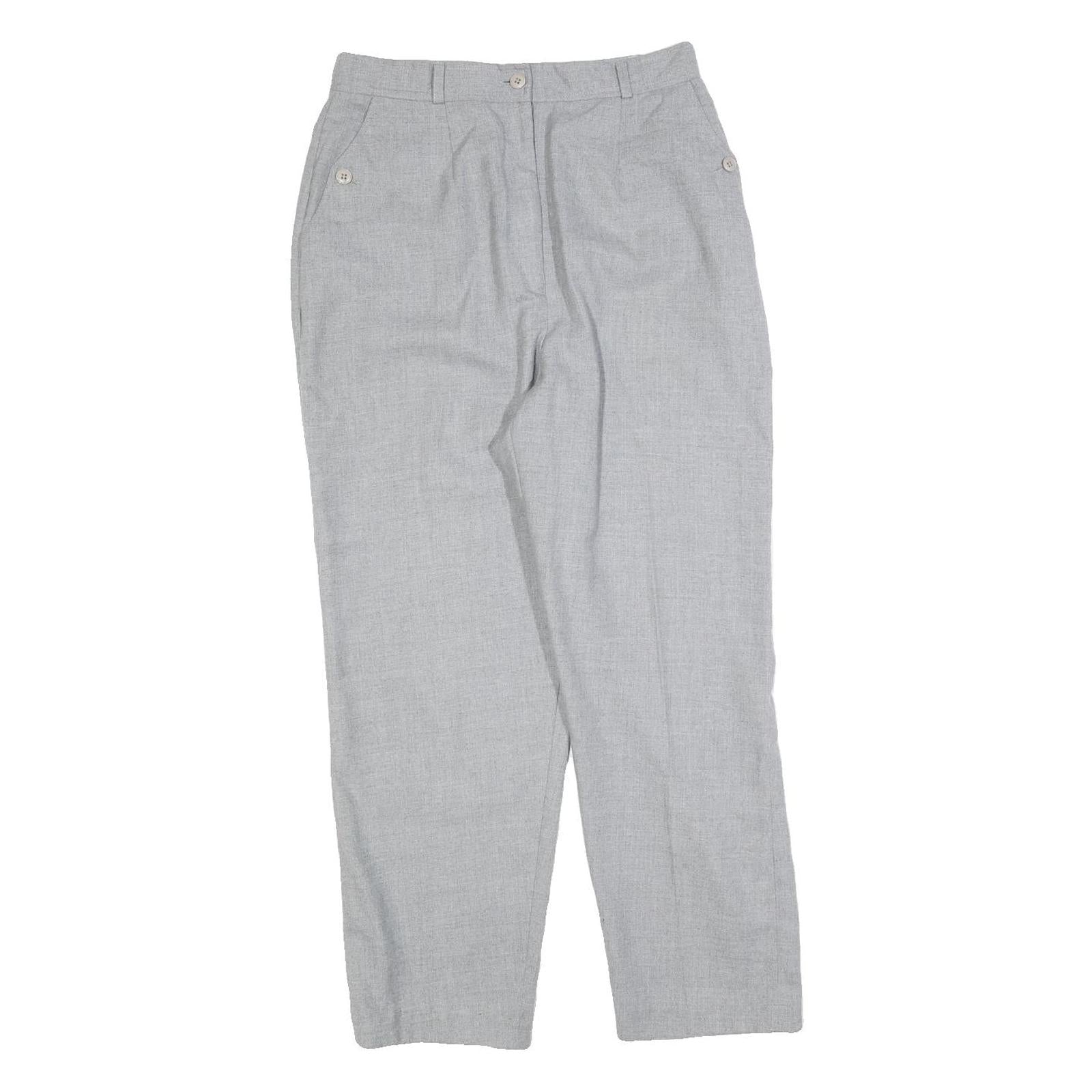 CRISTINA'S Womens Grey Regular Fit Straight Leg Trousers W28 L28 Stylish Comfort Refurbished - N/A refurbished available on Cerqular