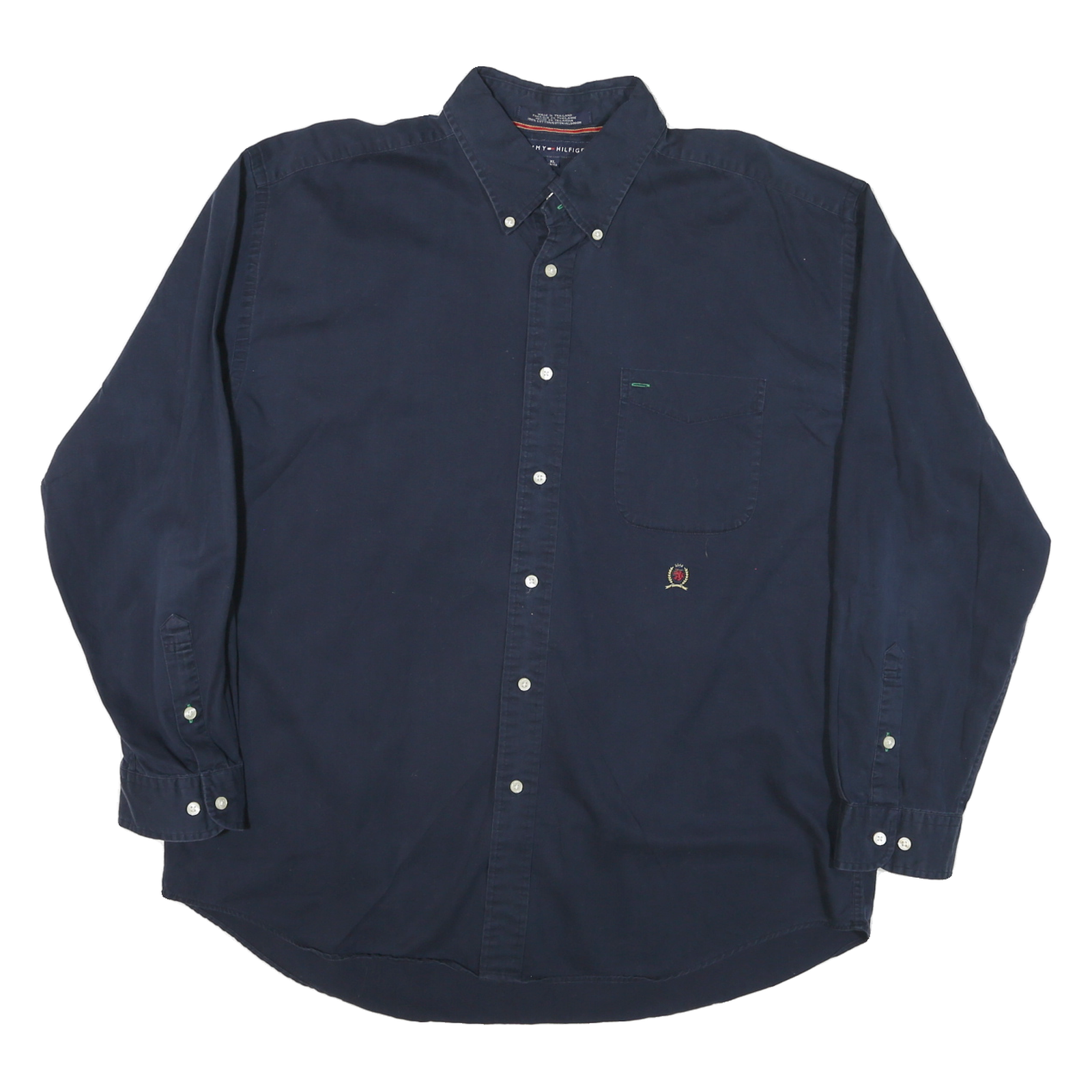 Buy TOMMY HILFIGER Mens Navy Plain Shirt XL Button Collar Cotton Blend Classic Fit Refurbished - $40.29 TOMMY HILFIGER Mens Navy Plain Shirt XL Button Collar Cotton Blend Classic Fit Refurbished - N/A refurbished available on Cerqular