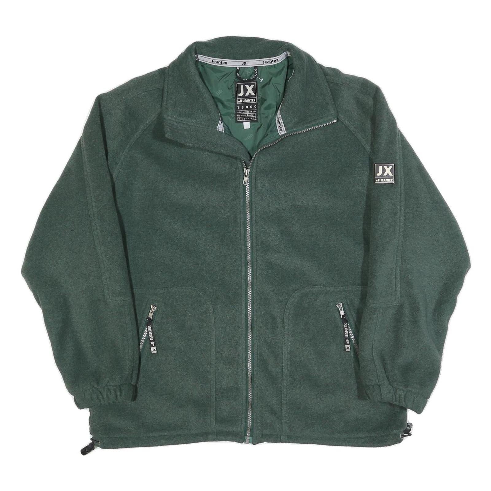 JEANTEX Mens Green Polyester Blend Jacket M Zip Plain Outdoor Casual Refurbished - N/A refurbished available on Cerqular