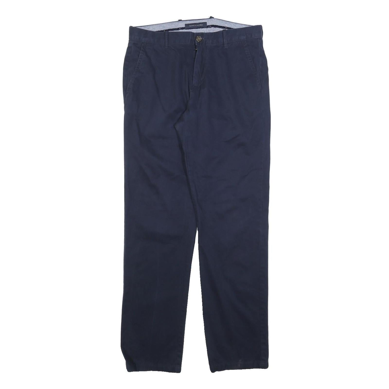 Buy TOMMY HILFIGER Mens Cotton Blend Navy Blue Regular Fit Straight Trousers W30 L32 Refurbished - $36.39 TOMMY HILFIGER Mens Cotton Blend Navy Blue Regular Fit Straight Trousers W30 L32 Refurbished - N/A refurbished available on Cerqular