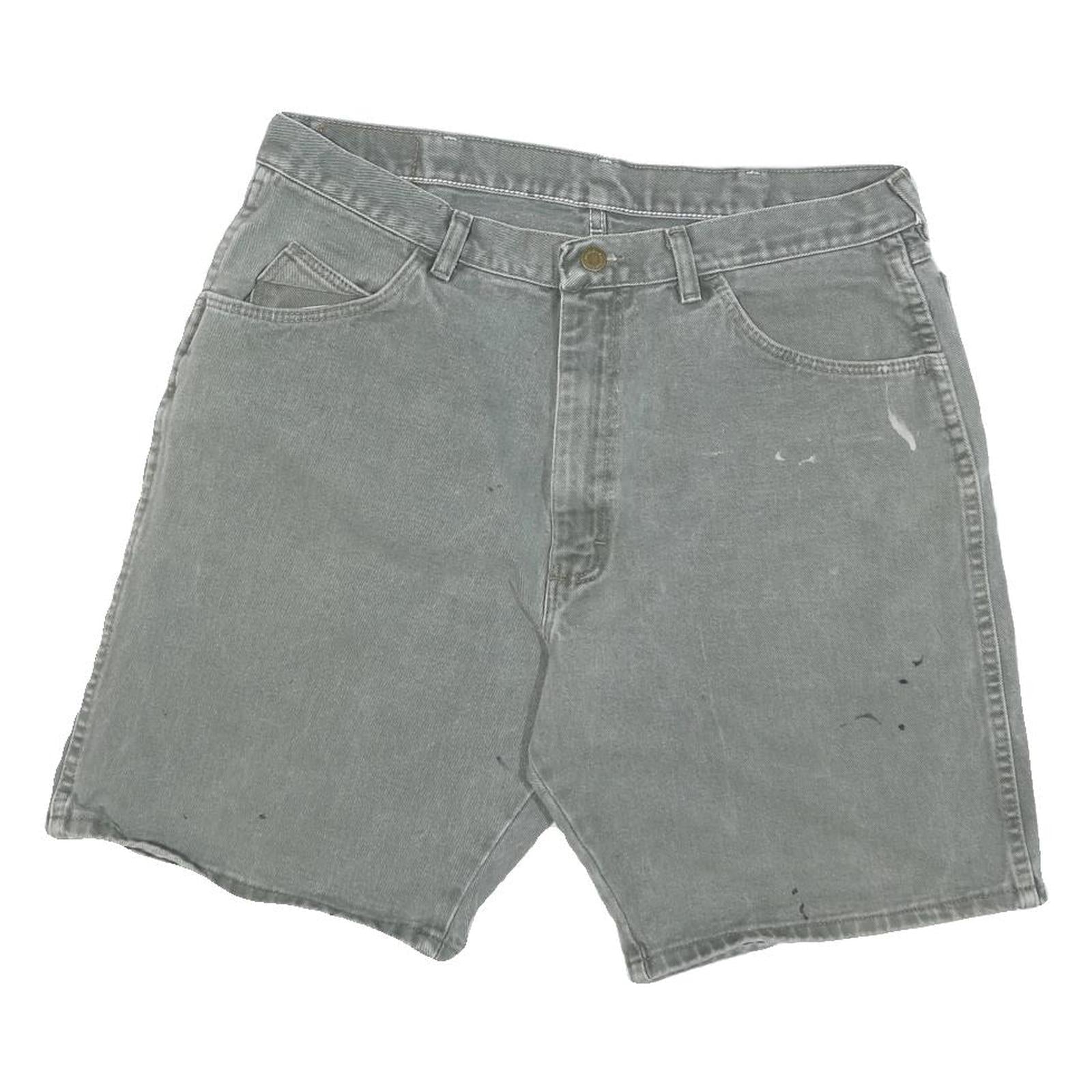 WRANGLER Mens Grey Casual Cotton Blend L W36 Relaxed Fit Shorts Refurbished - N/A refurbished available on Cerqular