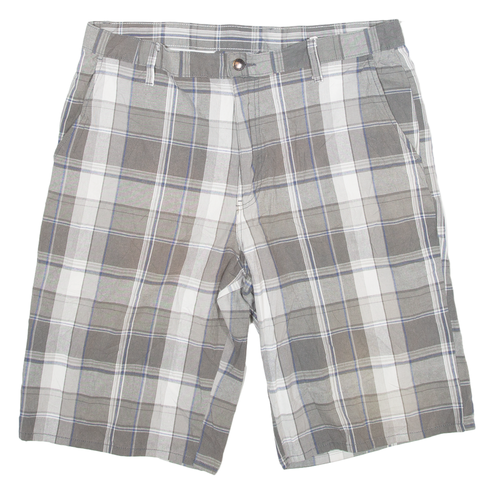 DICKIES Mens Workwear Shorts Grey Check L W36 Refurbished - N/A refurbished available on Cerqular