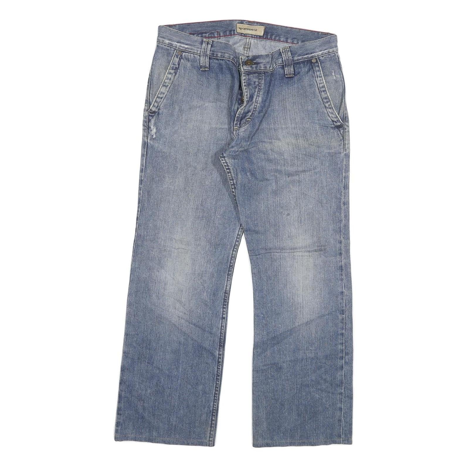 SPORTWEAR Mens Jeans Blue Classic Relaxed Cotton Blend Button W34 L28 Casual Refurbished - N/A refurbished available on Cerqular