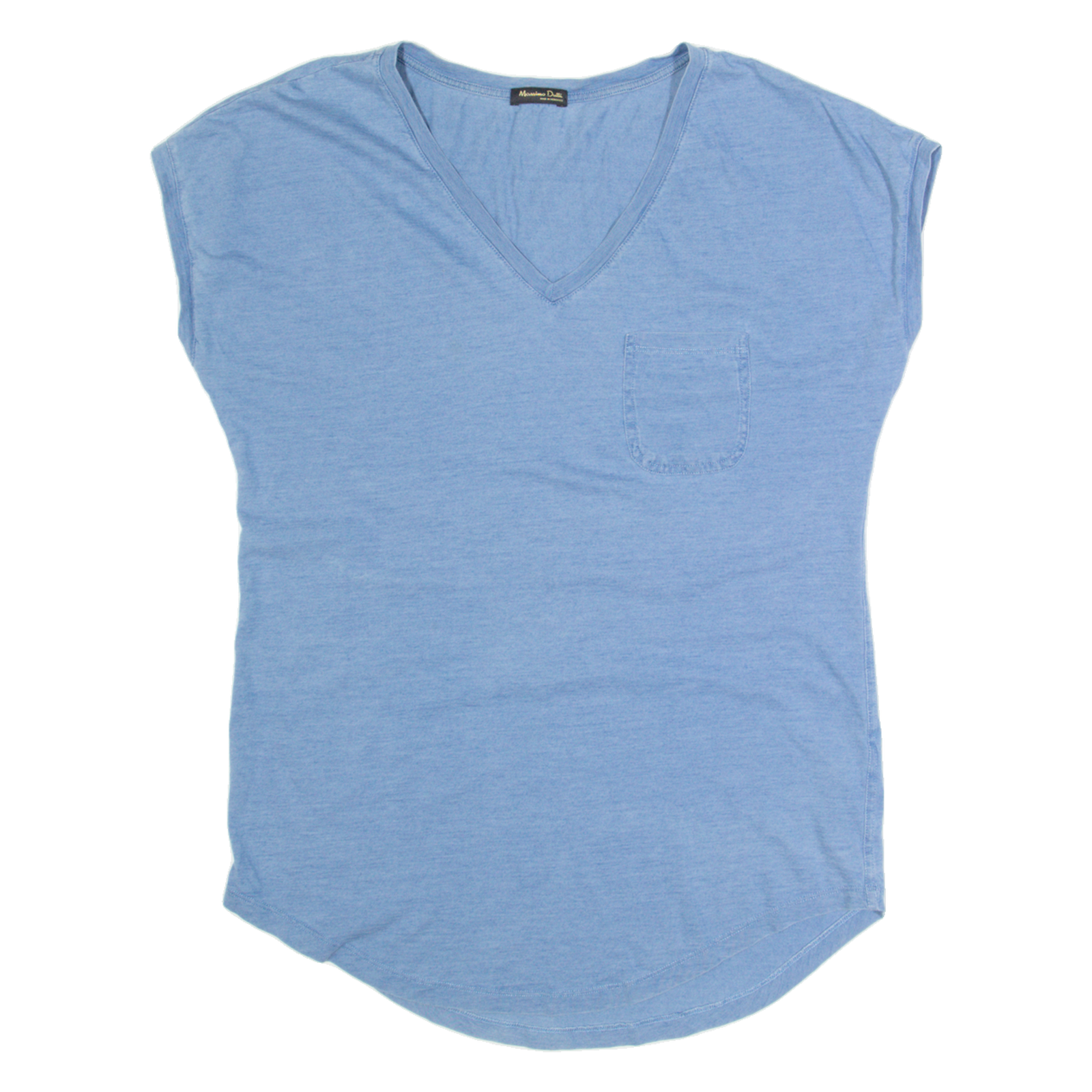 MASSIMO DUTTI Mens T-Shirt Blue V-Neck XS Refurbished - N/A refurbished available on Cerqular