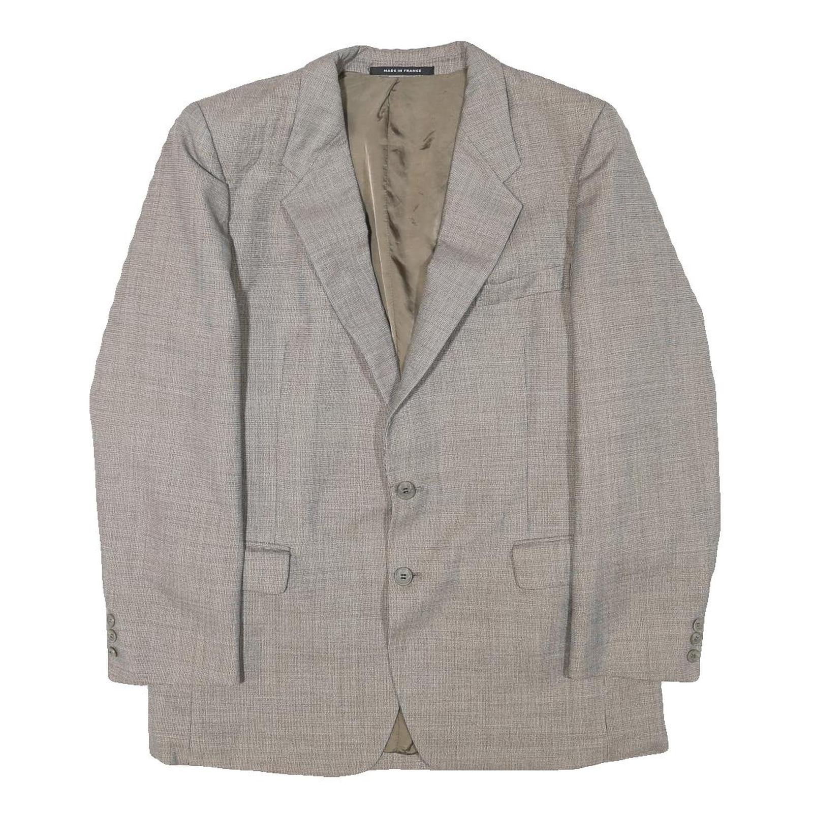 HANSONS Mens Grey Wool Blend Blazer Jacket M Woven Classic Tailored Button Refurbished - N/A refurbished available on Cerqular