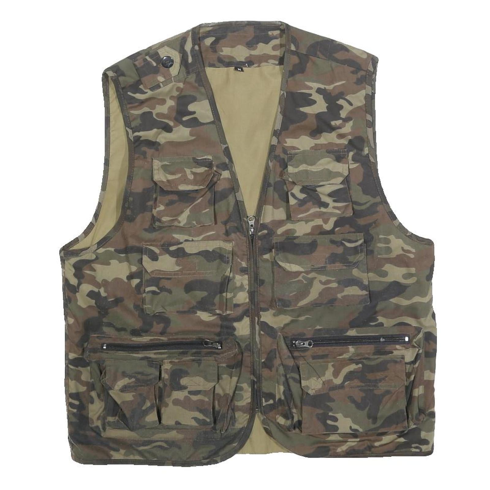 Buy Mens Green Camouflage Cotton Zip Jacket Vest M Utility Pocket Outdoor Casual Refurbished - $37.69 Mens Green Camouflage Cotton Zip Jacket Vest M Utility Pocket Outdoor Casual Refurbished - N/A refurbished available on Cerqular