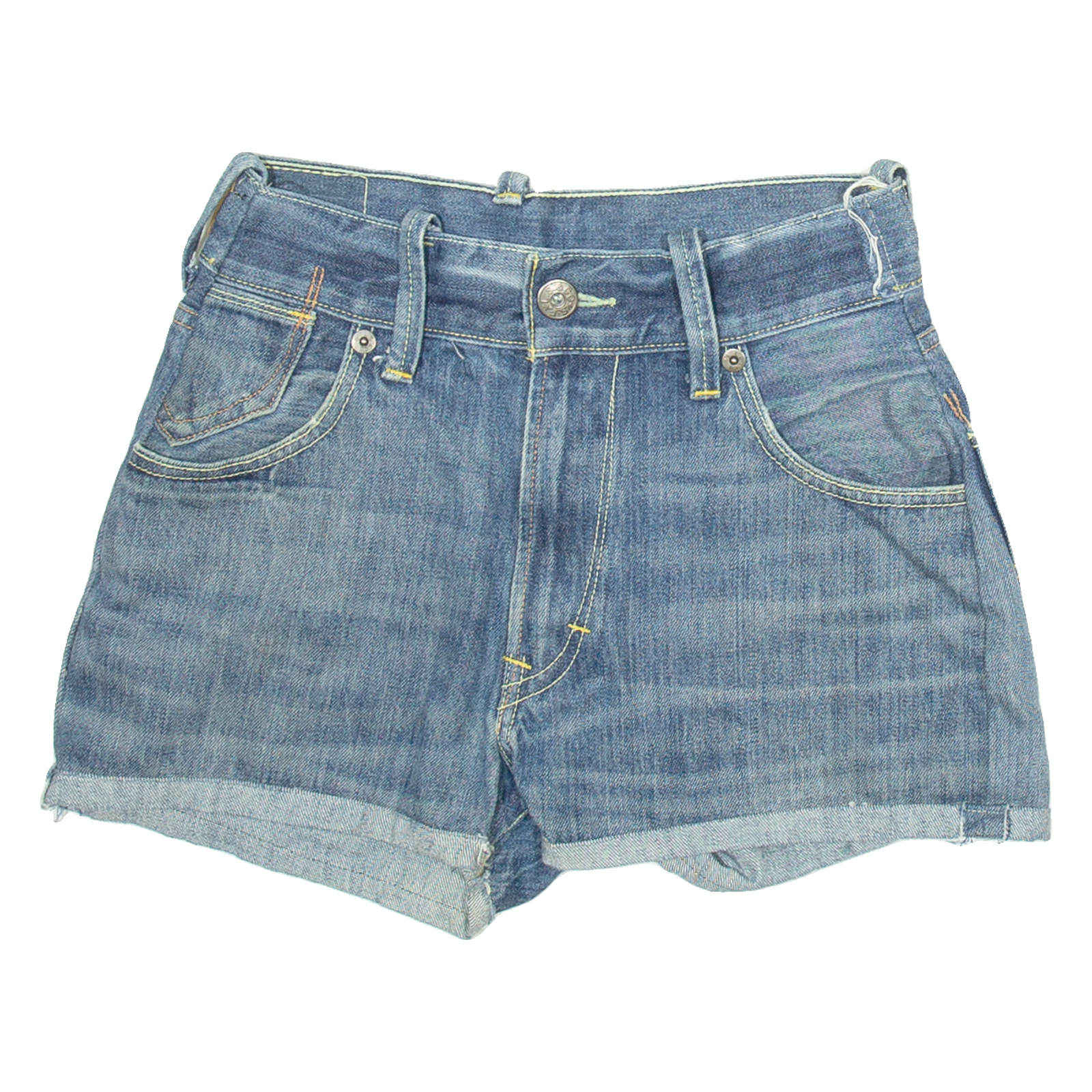 LEVI'S Womens Denim Shorts Blue S W28 Refurbished - N/A refurbished available on Cerqular