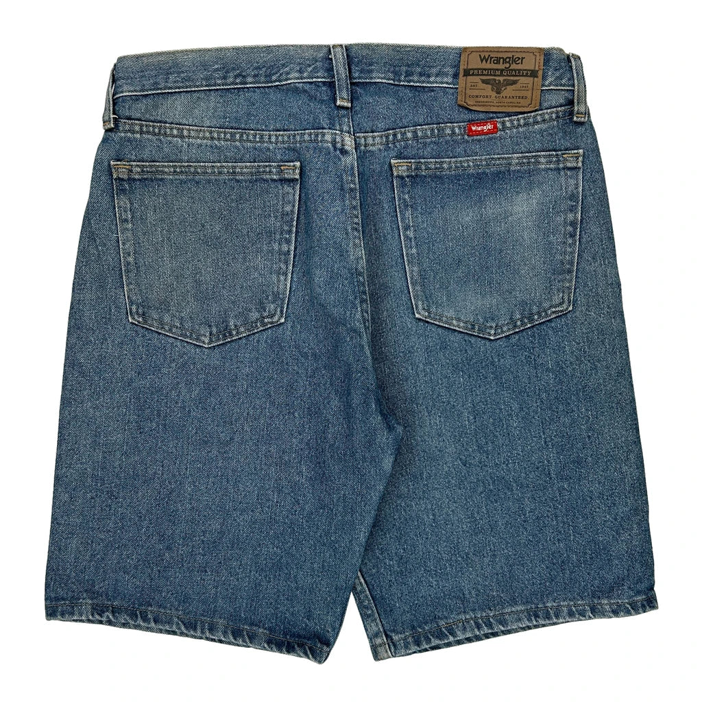 Buy Wrangler Denim Shorts - 34W 10L Blue Cotton Refurbished - $17.67 Wrangler Denim Shorts - 34W 10L Blue Cotton Refurbished - Thrifted (note: this is a term often used to describe second- refurbished available on Cerqular
