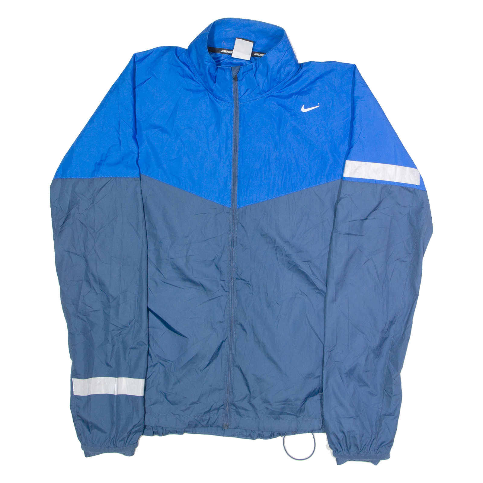NIKE RUNNING Mens Windbreaker Jacket Blue Colourblock M Refurbished - N/A refurbished available on Cerqular