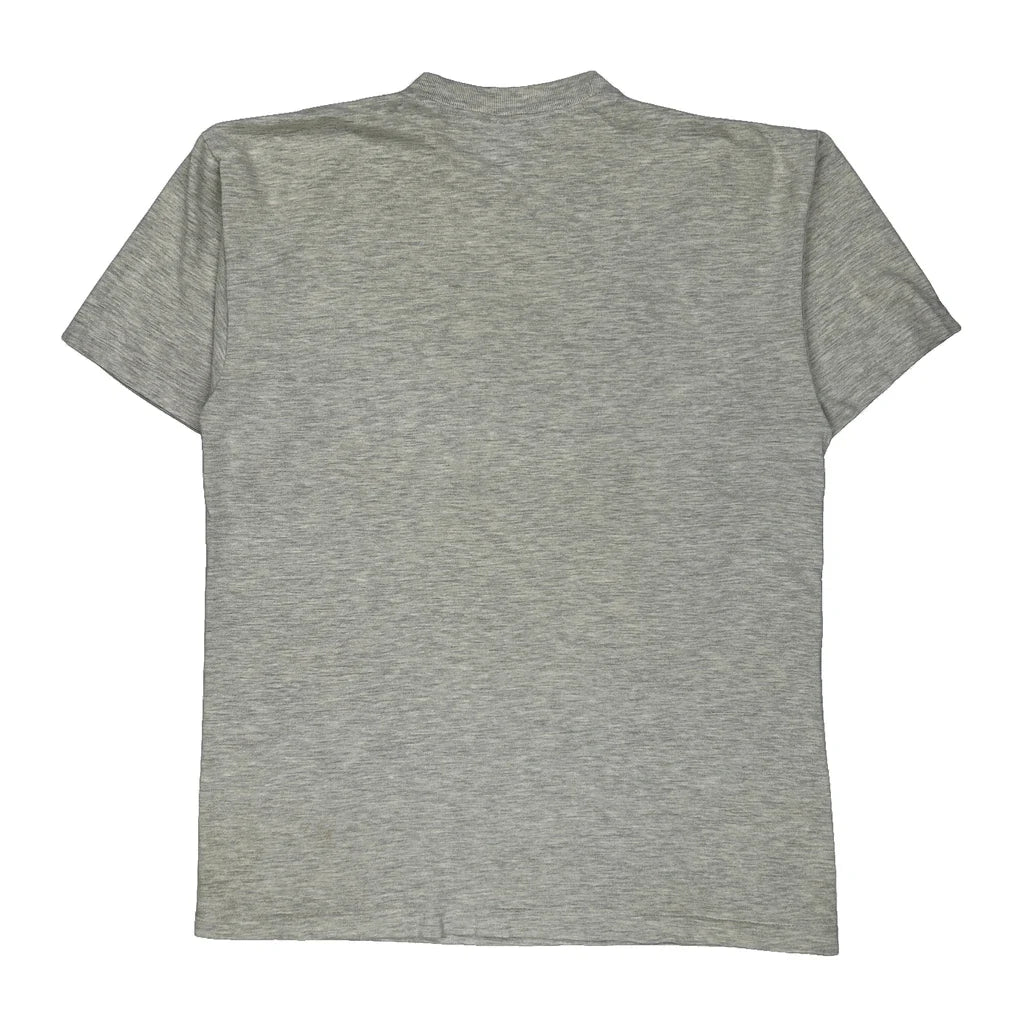 Made In USA Single Stitch Magic Tees Graphic T-Shirt - Large Grey Cotton Refurbished - Thrifted (note: this is a term often used to describe second- refurbished available on Cerqular