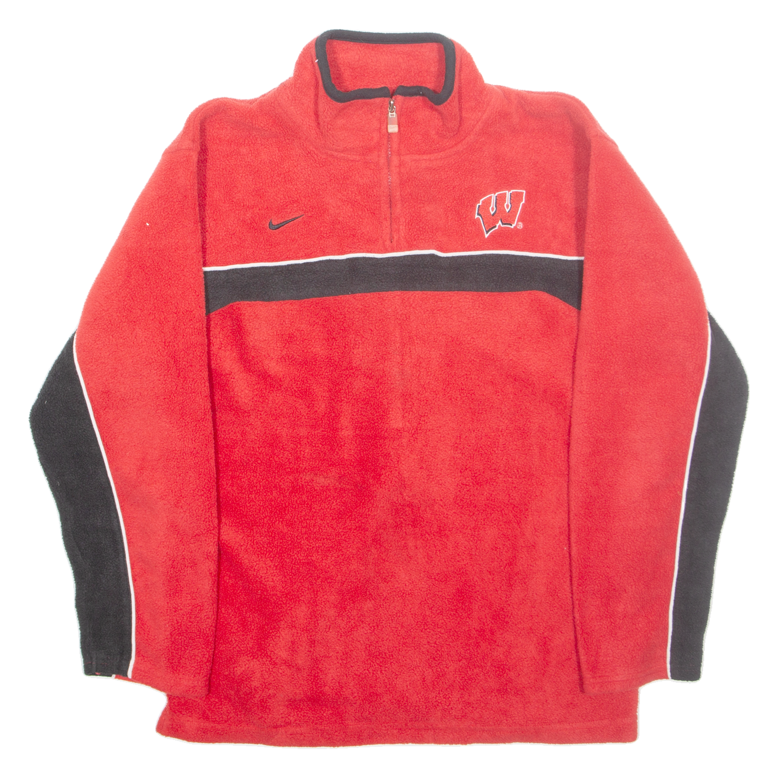 NIKE Wisconsin Badgers Mens Fleece Red 1/4 Zip 2XL Refurbished - N/A refurbished available on Cerqular