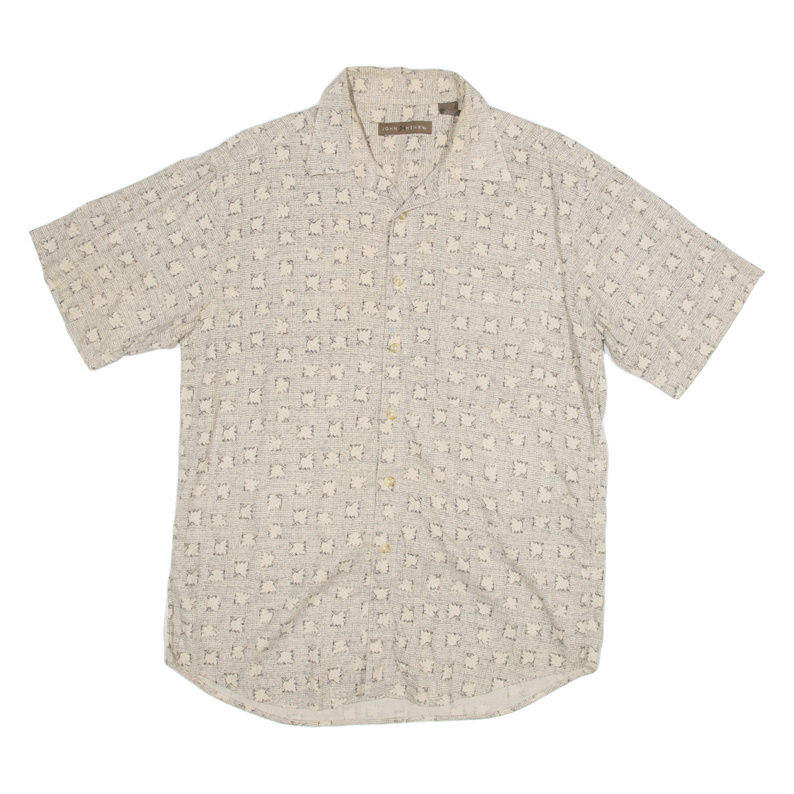 JOHN HENRY Mens Shirt Brown Crazy Pattern M Refurbished - N/A refurbished available on Cerqular