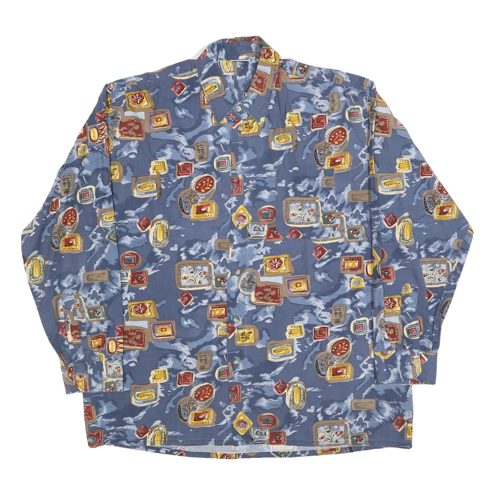 Buy BREMO Mens Blue Shirt XL Abstract Print Cotton Long Sleeve Button Closure Casual Refurbished - $19.49 BREMO Mens Blue Shirt XL Abstract Print Cotton Long Sleeve Button Closure Casual Refurbished - N/A refurbished available on Cerqular