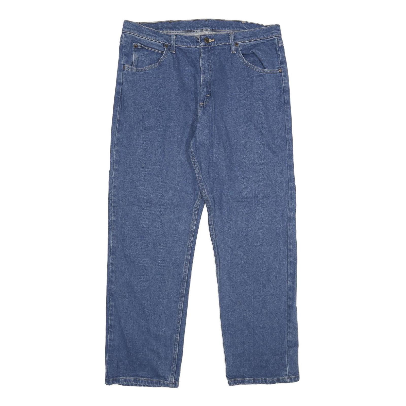 WRANGLER Mens Regular Blue Denim Jeans W36 L30 Classic Zip Cotton Blend Refurbished - N/A refurbished available on Cerqular