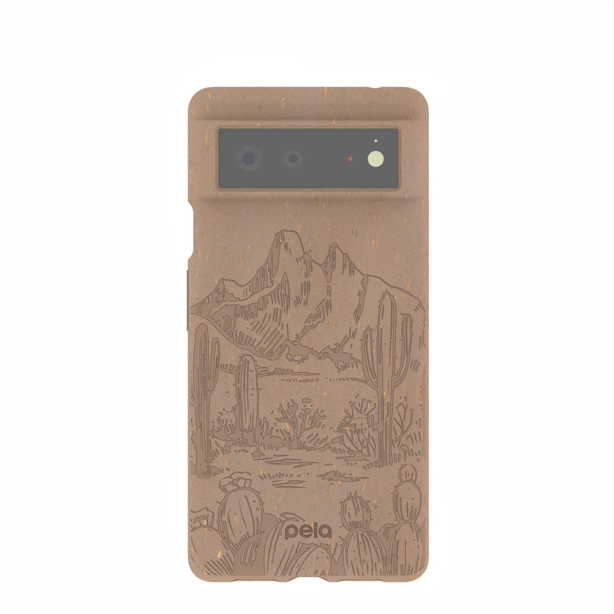 Chocolate Brown Desert Run Google Pixel 6 Case Refurbished - Pela Case refurbished available on Cerqular