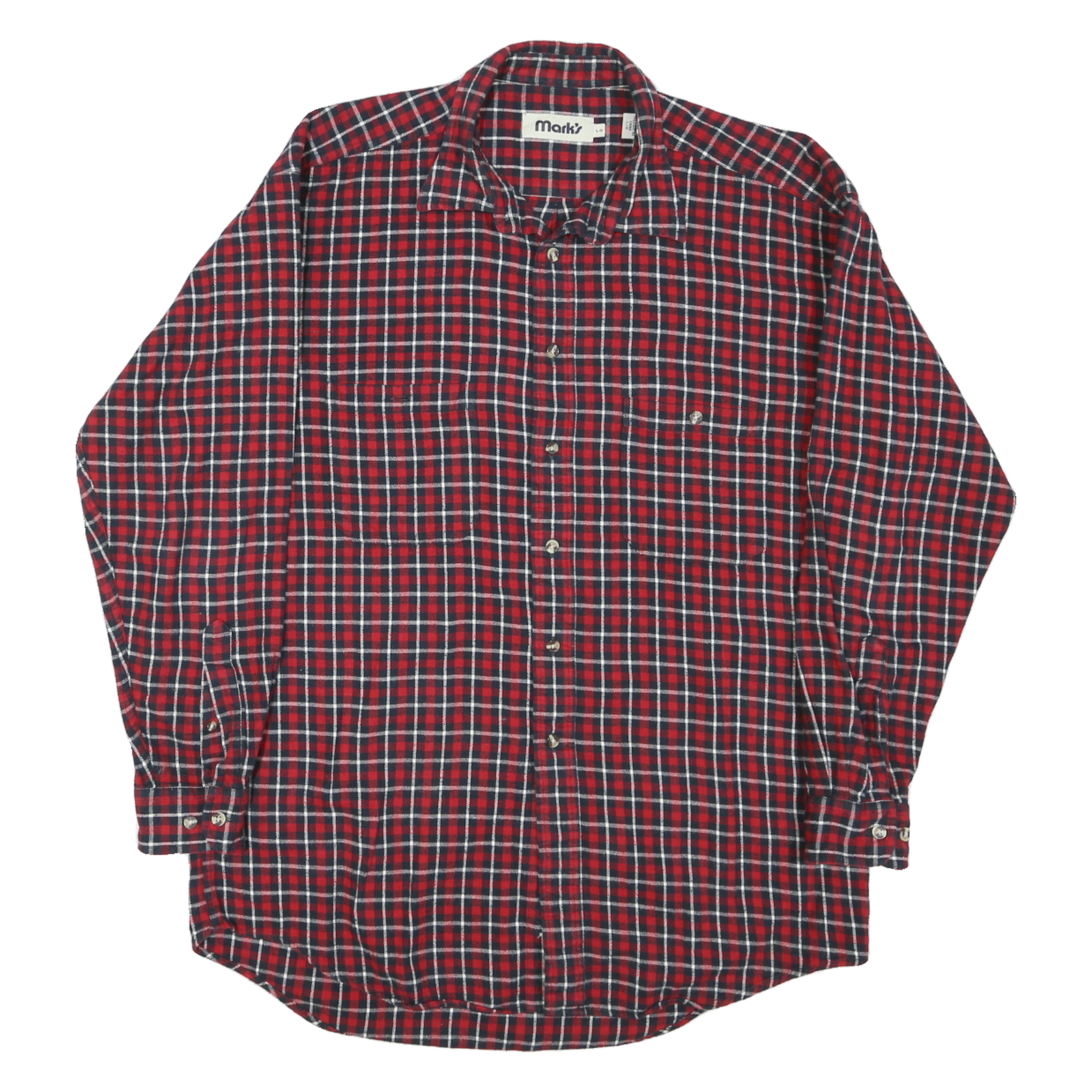 Buy MARKS Mens Red & Blue Checked Shirt L Long Sleeve Cotton Casual Button Front Refurbished - $18.19 MARKS Mens Red & Blue Checked Shirt L Long Sleeve Cotton Casual Button Front Refurbished - N/A refurbished available on Cerqular