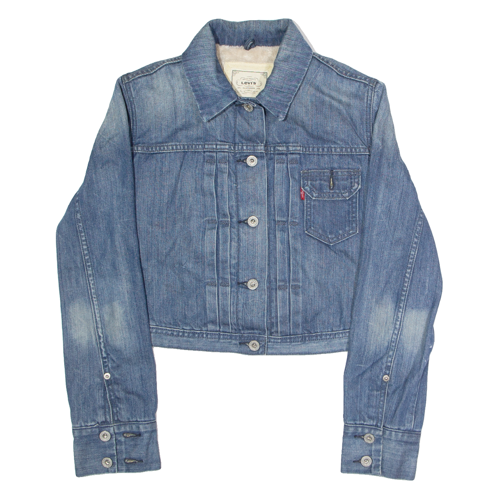 LEVI'S Womens Denim Jacket Blue XS Refurbished - N/A refurbished available on Cerqular