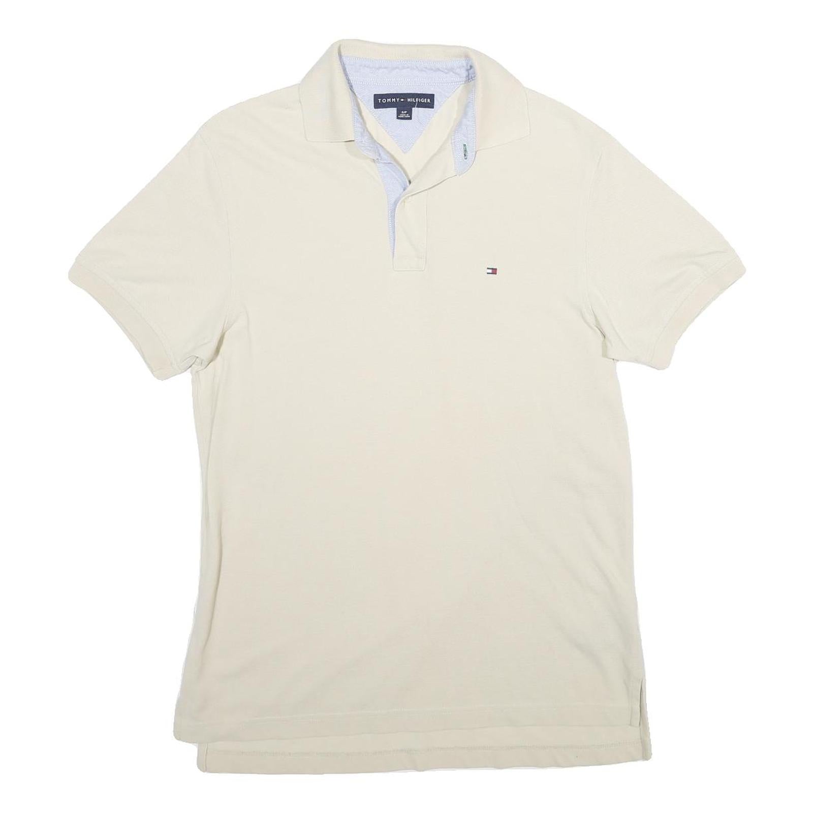 Buy TOMMY HILFIGER Mens Cream Short Sleeve Plain Polo Shirt S Classic Collar Refurbished - $33.79 TOMMY HILFIGER Mens Cream Short Sleeve Plain Polo Shirt S Classic Collar Refurbished - N/A refurbished available on Cerqular