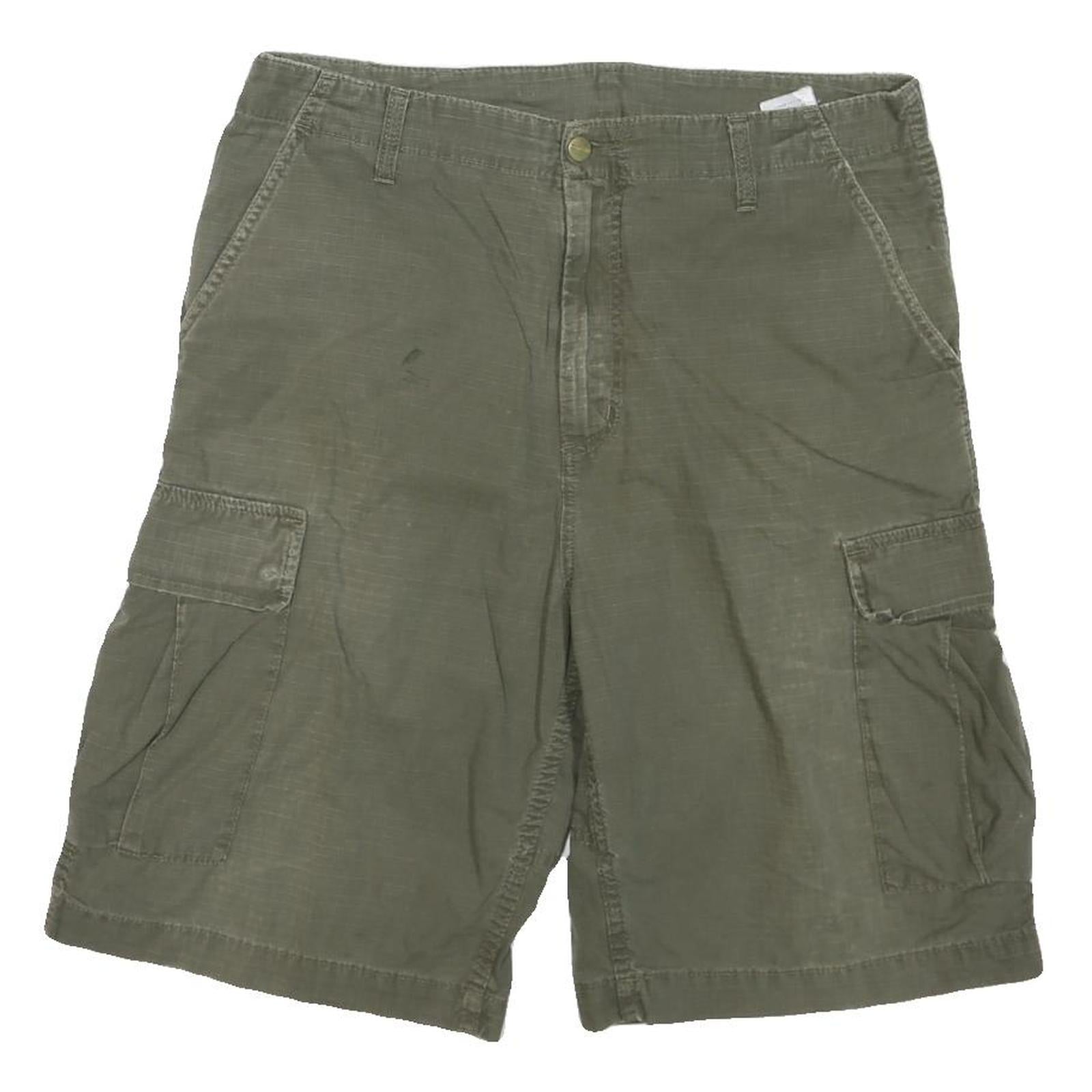 CARHARTT Mens Cargo Shorts Green L W36 Cotton Blend Durable Workwear Refurbished - N/A refurbished available on Cerqular