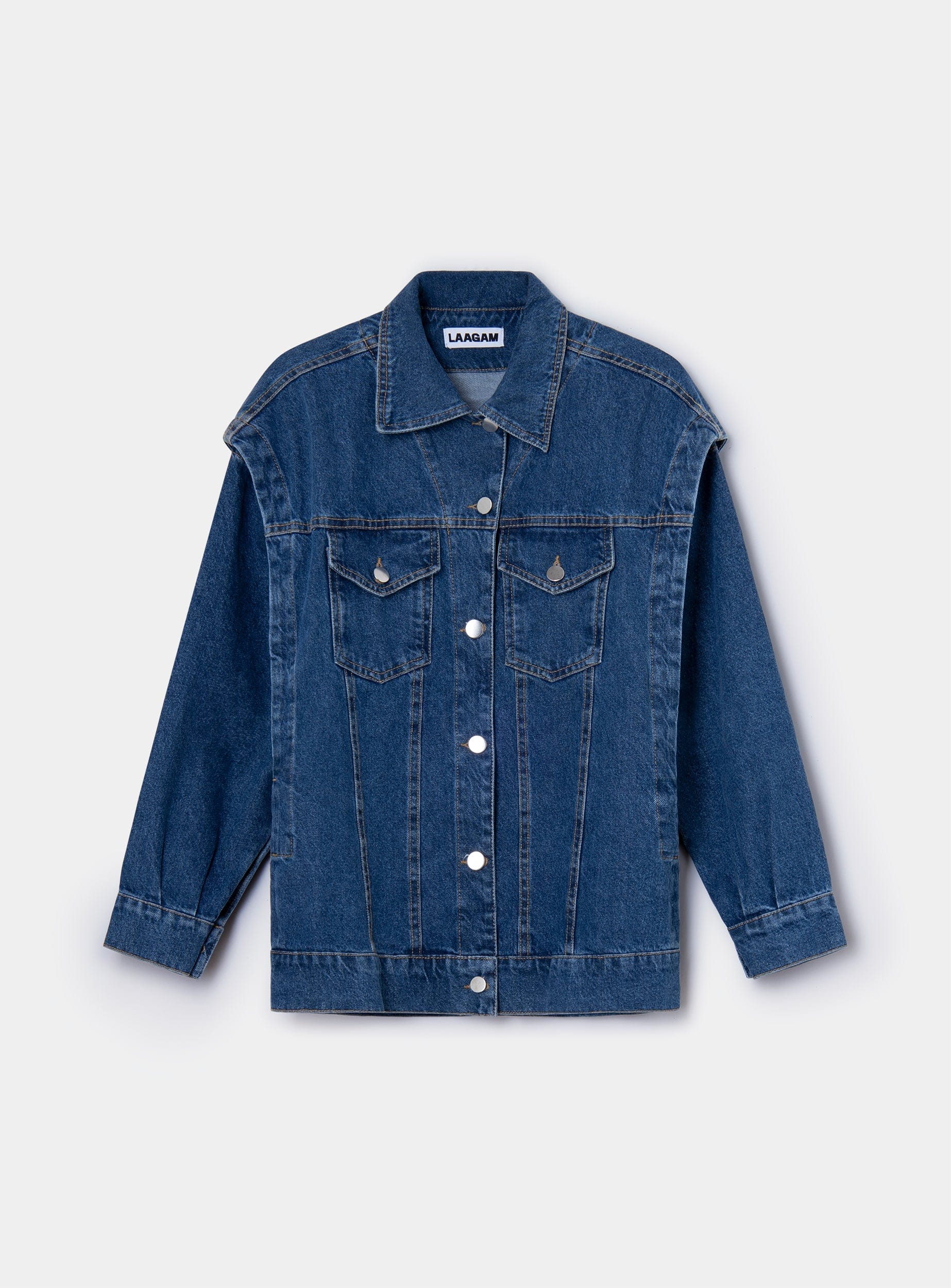 DE-NIMES INDIGO JACKET | Size: S Refurbished - N/A (Note: Laagam is a Hindi word that means refurbished available on Cerqular