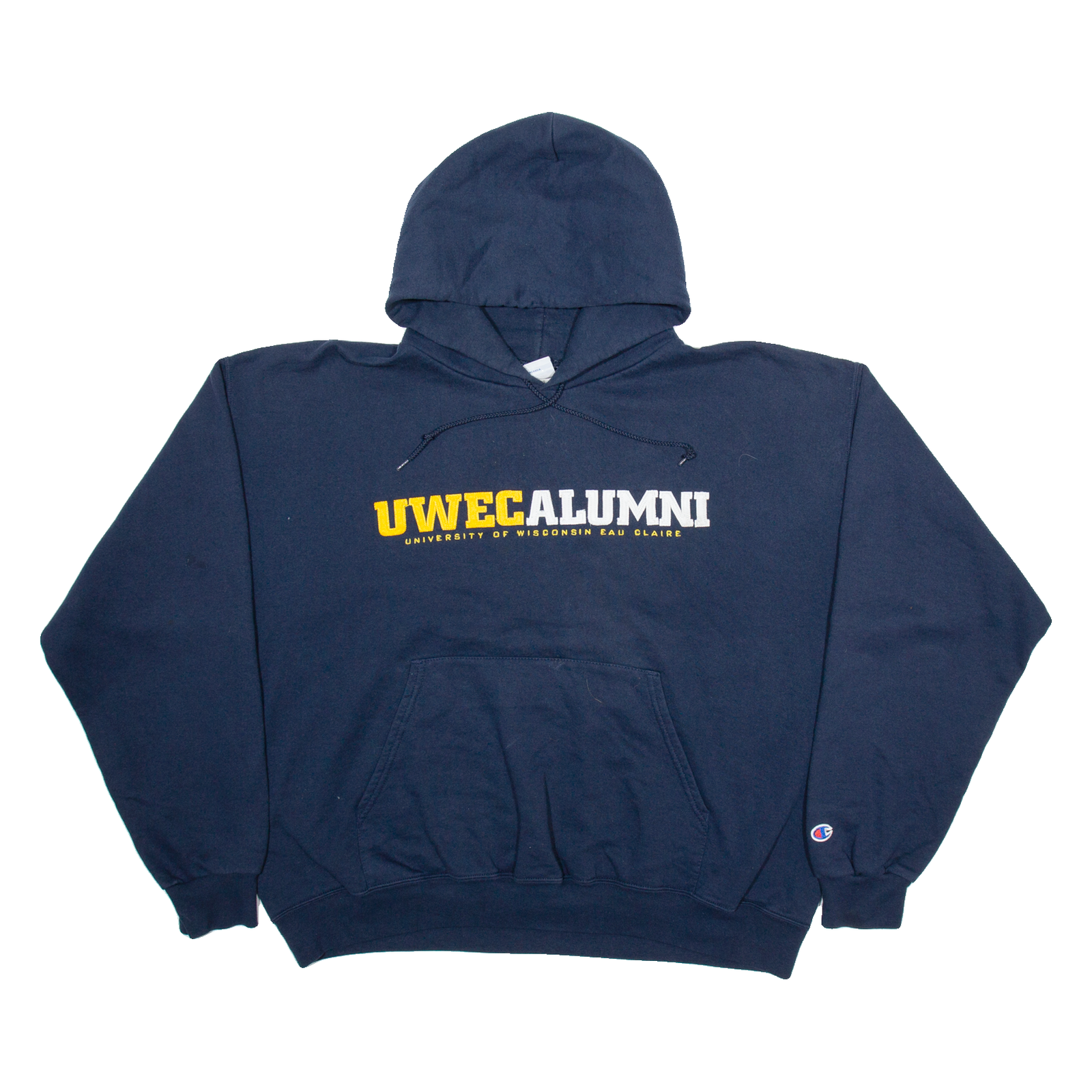 CHAMPION University Of Wisconsin Eau Claire Mens Blue Hoodie USA XL Refurbished - N/A refurbished available on Cerqular