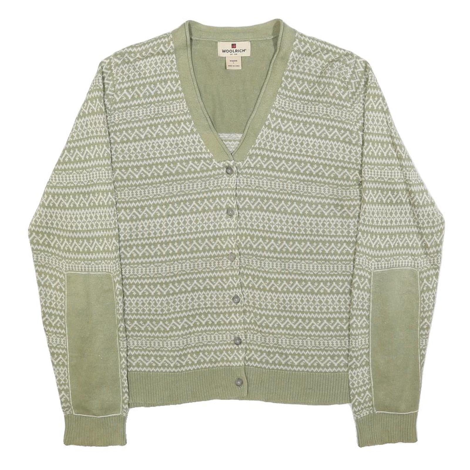 Buy WOOLRICH Womens Green & Cream Patterned Cardigan V-Neck Basic Knit L Fair Isle Refurbished - $84.49 WOOLRICH Womens Green & Cream Patterned Cardigan V-Neck Basic Knit L Fair Isle Refurbished - N/A refurbished available on Cerqular