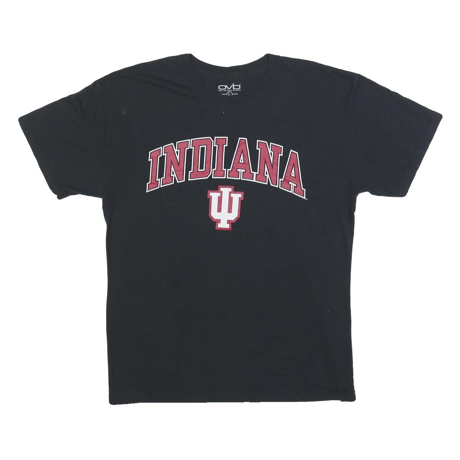 OLD VARSITY BRAND Mens Black Indiana Graphic T-Shirt L Short Sleeve Crew Neck Refurbished - N/A refurbished available on Cerqular