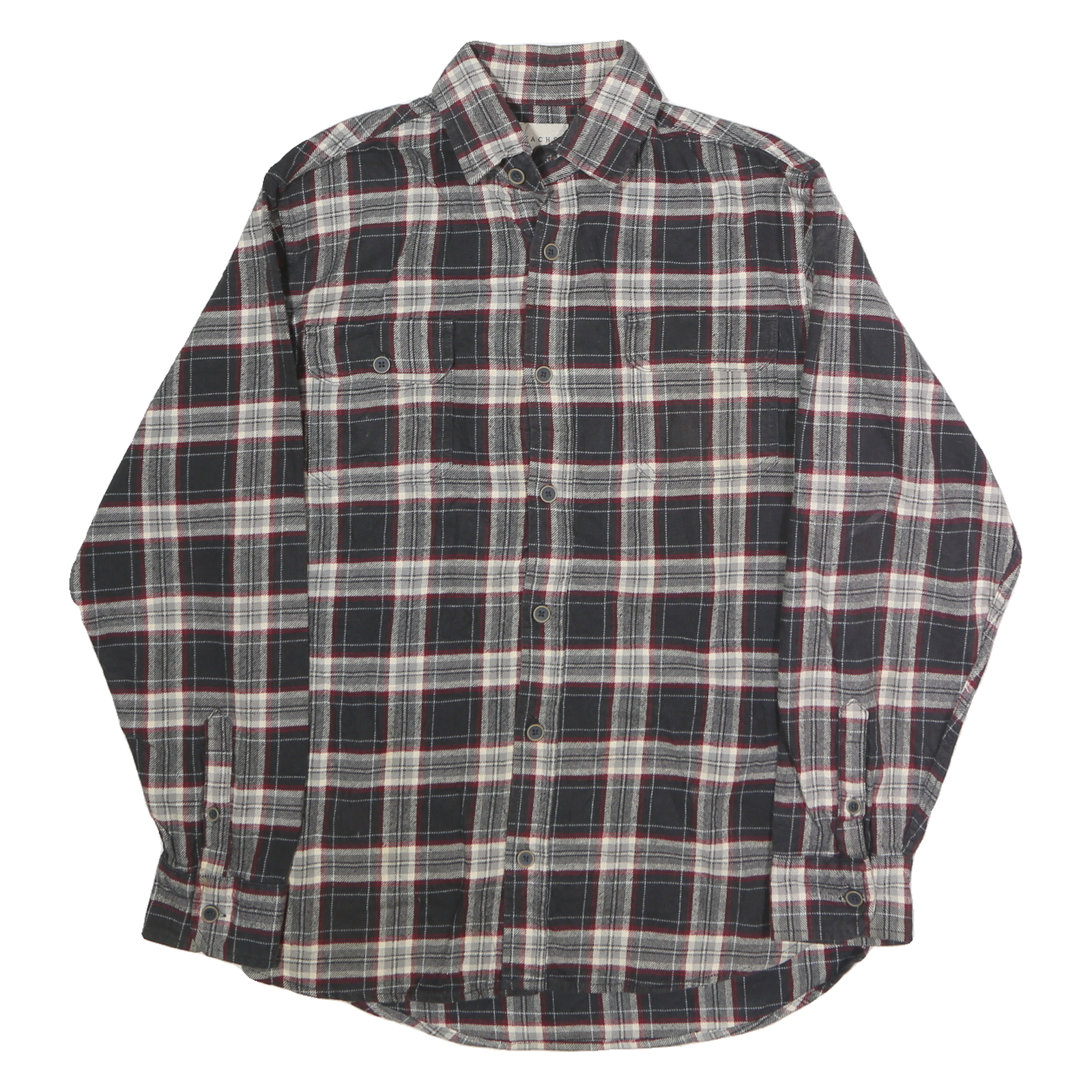 JACHS Mens Black & White Check Shirt M Classic Cotton Button-Down Long Sleeve Refurbished - N/A refurbished available on Cerqular