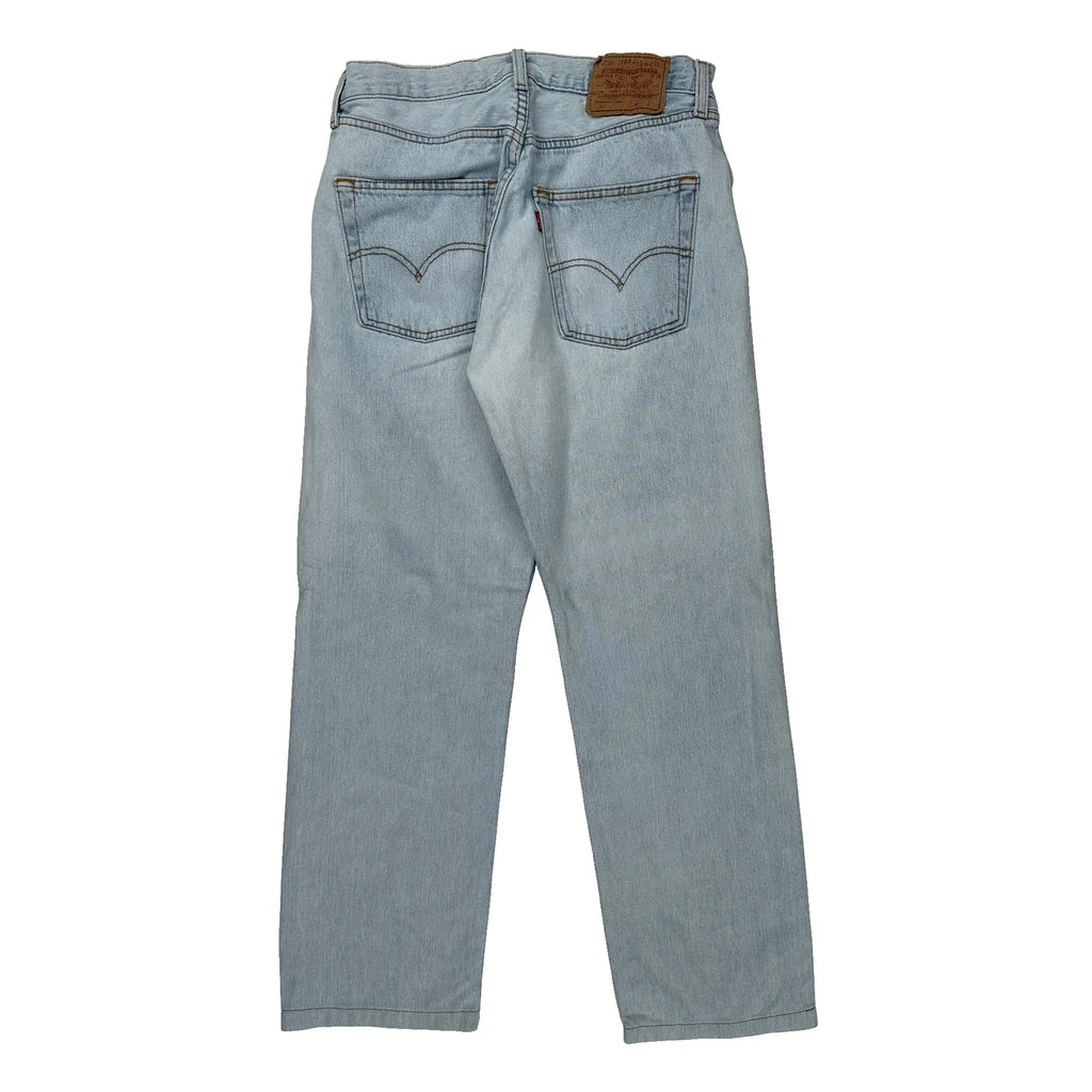 501 Levis Jeans - 29W 30L Light Wash Cotton Refurbished - Thrifted (note: this is a term often used to describe second- refurbished available on Cerqular