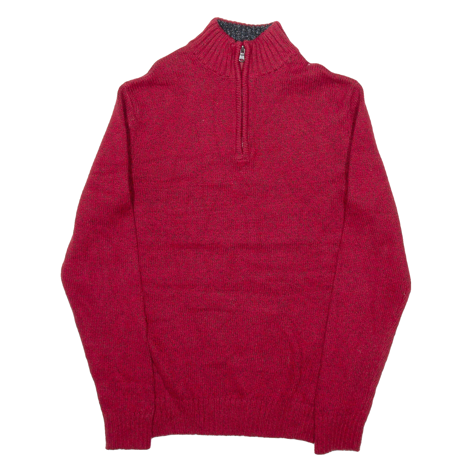 CHAPS Mens Jumper Red 1/4 Zip Tight Knit S Refurbished - N/A refurbished available on Cerqular