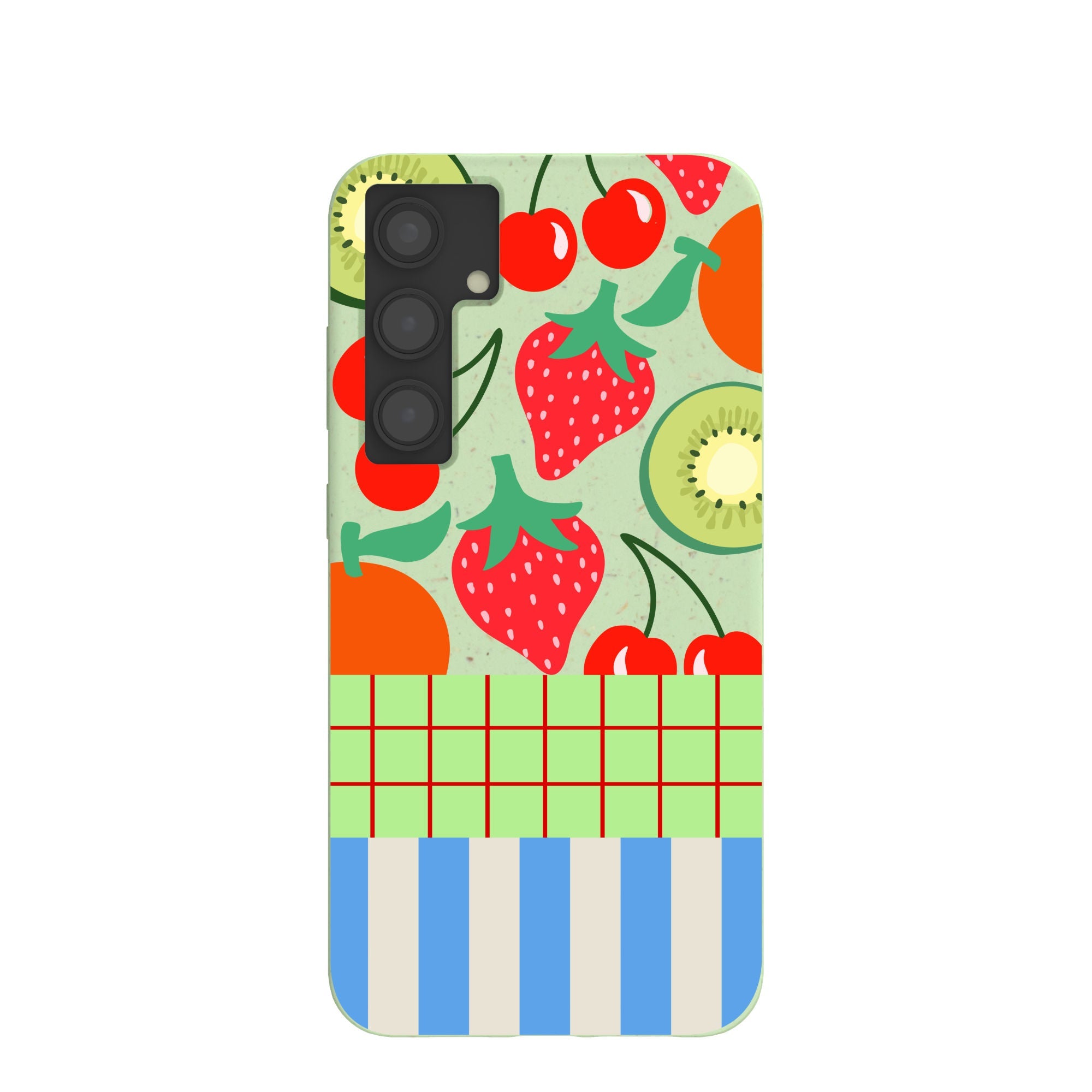 Sage Green Fresh Picnic Samsung Galaxy S24+(Plus) Case Refurbished - Pela Case refurbished available on Cerqular