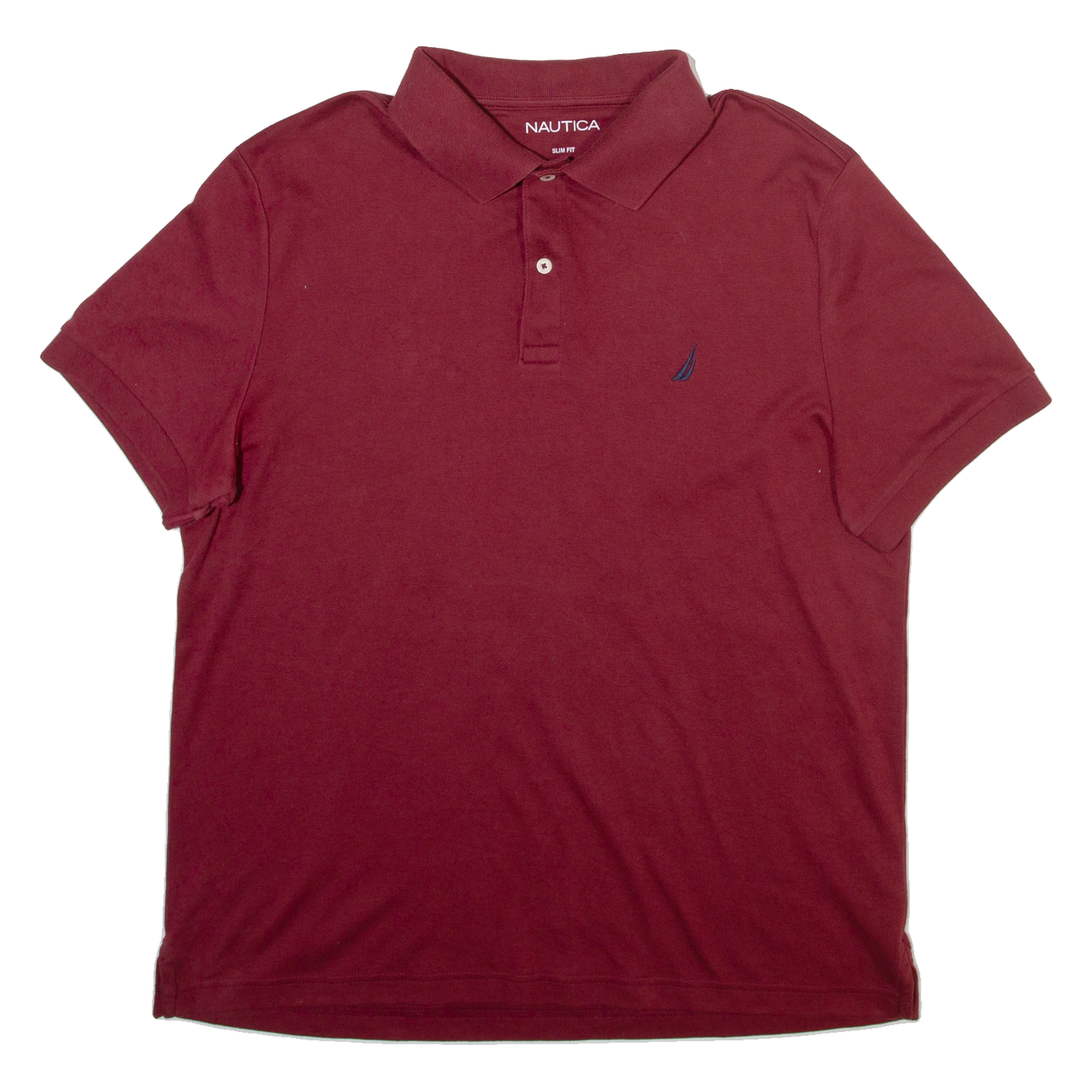 NAUTICA Mens Polo Shirt Maroon XL Refurbished - N/A refurbished available on Cerqular