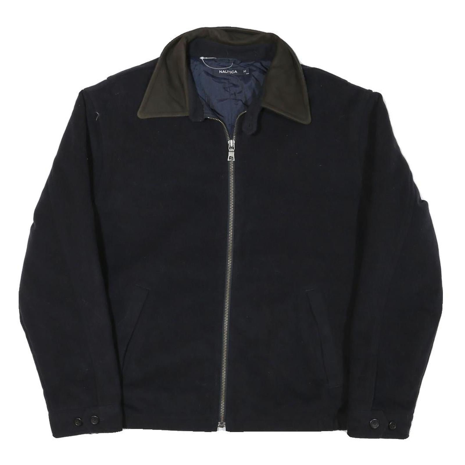 NAUTICA Mens Black Polyester Blend Zip Jacket M Casual Outerwear Plain Refurbished - N/A refurbished available on Cerqular