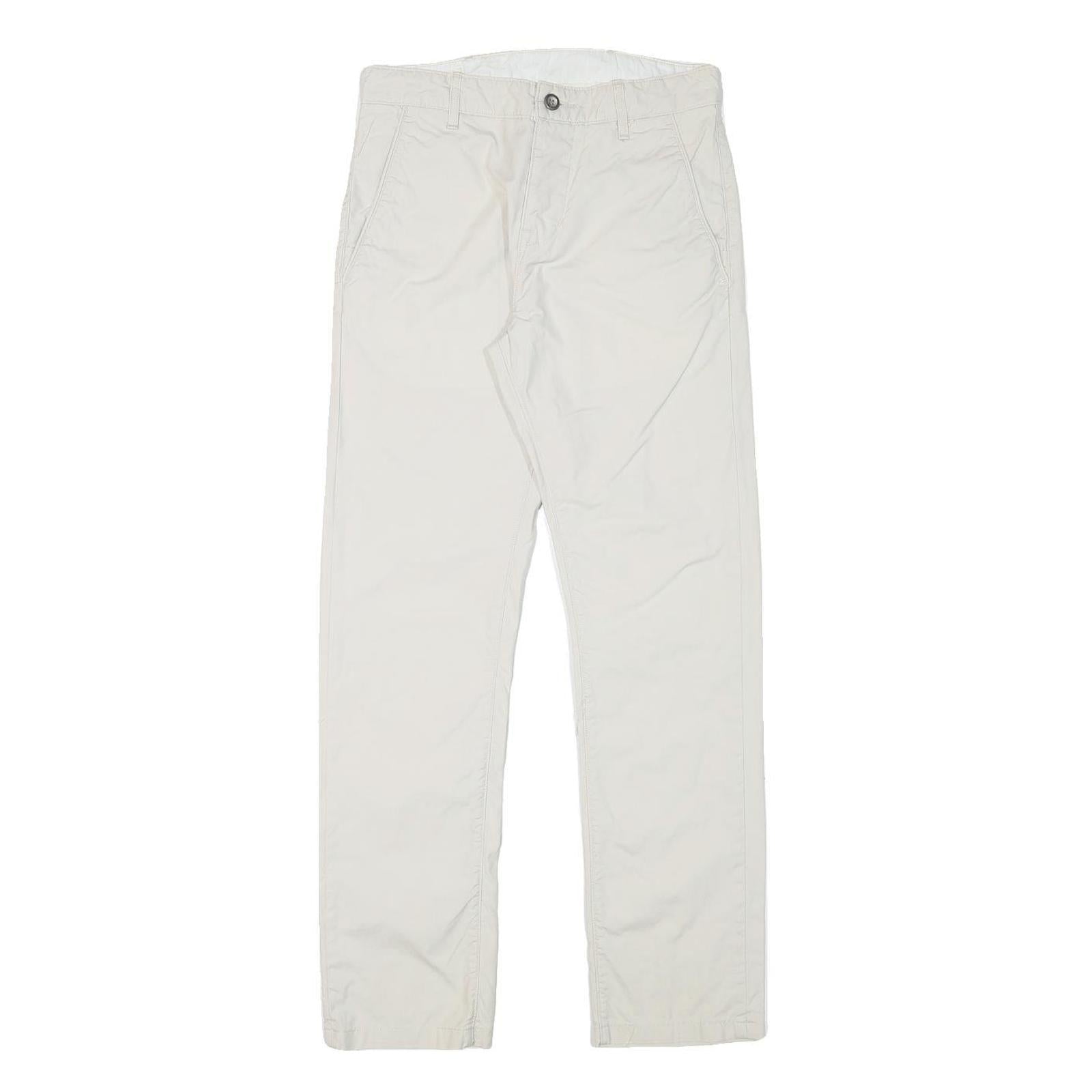 LEVI'S Mens Cotton Blend White Slim Straight Trousers W28 L29 Casual Comfort Refurbished - N/A refurbished available on Cerqular