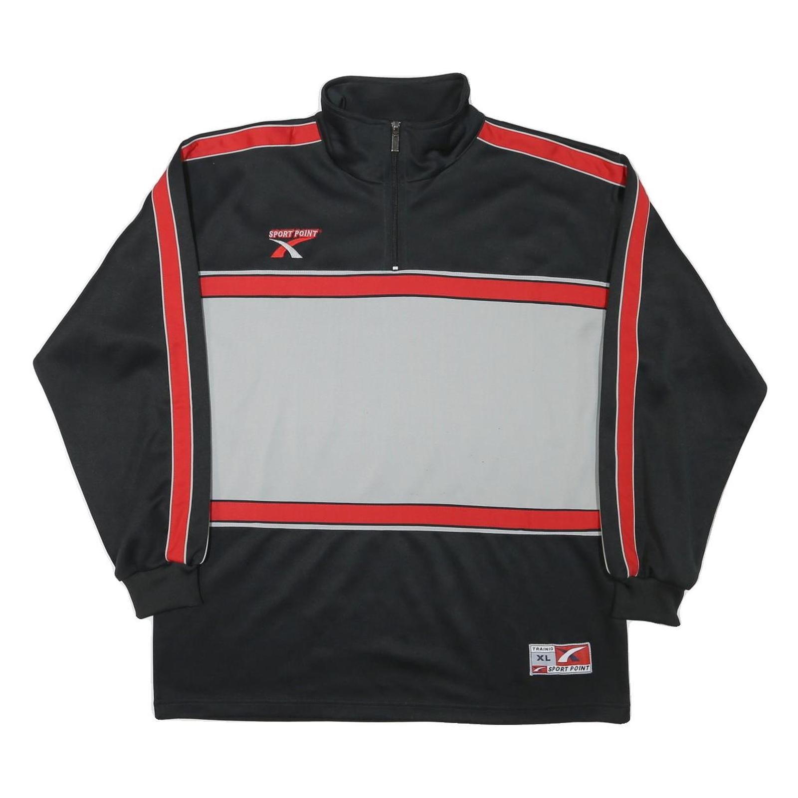 Buy SPORT POINT Mens Black & Grey Zip Neck XL Polyester Blend Sweatshirt Sportswear Refurbished - $32.49 SPORT POINT Mens Black & Grey Zip Neck XL Polyester Blend Sweatshirt Sportswear Refurbished - N/A refurbished available on Cerqular