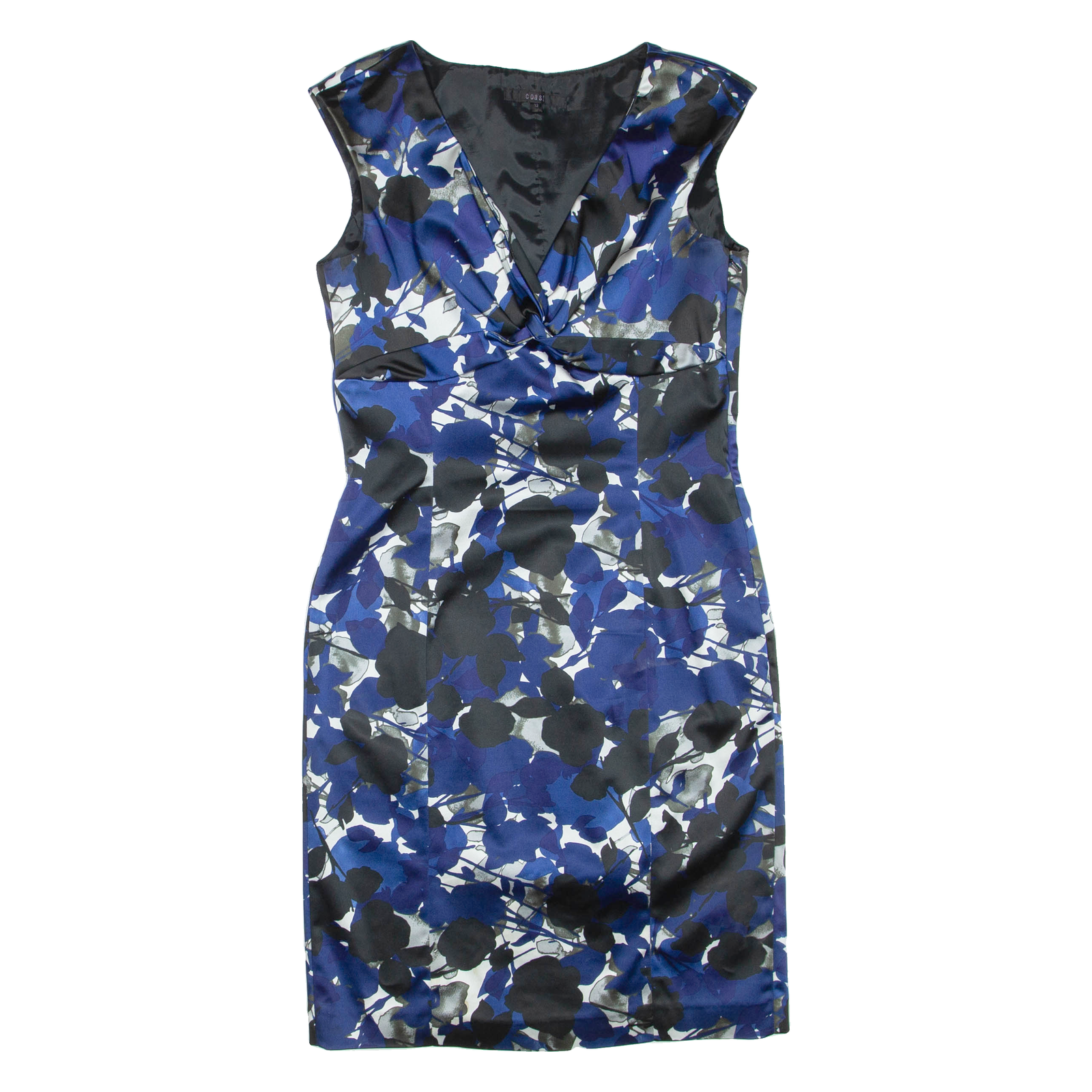 COAST Womens Pencil Dress Blue Floral Sleeveless Knee Length M Refurbished - N/A refurbished available on Cerqular