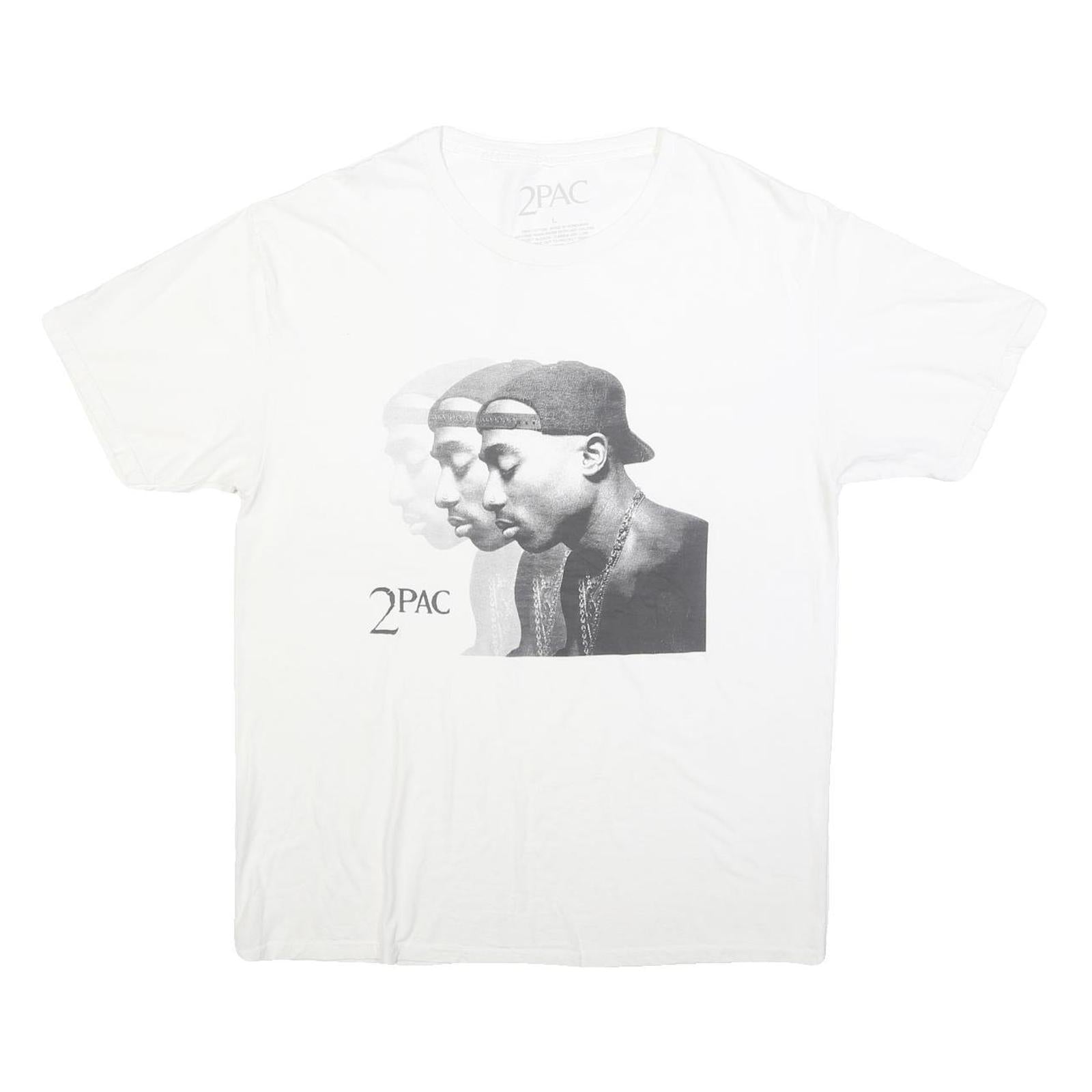 Buy 2PAC Mens White Graphic T-Shirt L Short Sleeve Crew Neck Cotton Blend Refurbished - $32.49 2PAC Mens White Graphic T-Shirt L Short Sleeve Crew Neck Cotton Blend Refurbished - N/A refurbished available on Cerqular
