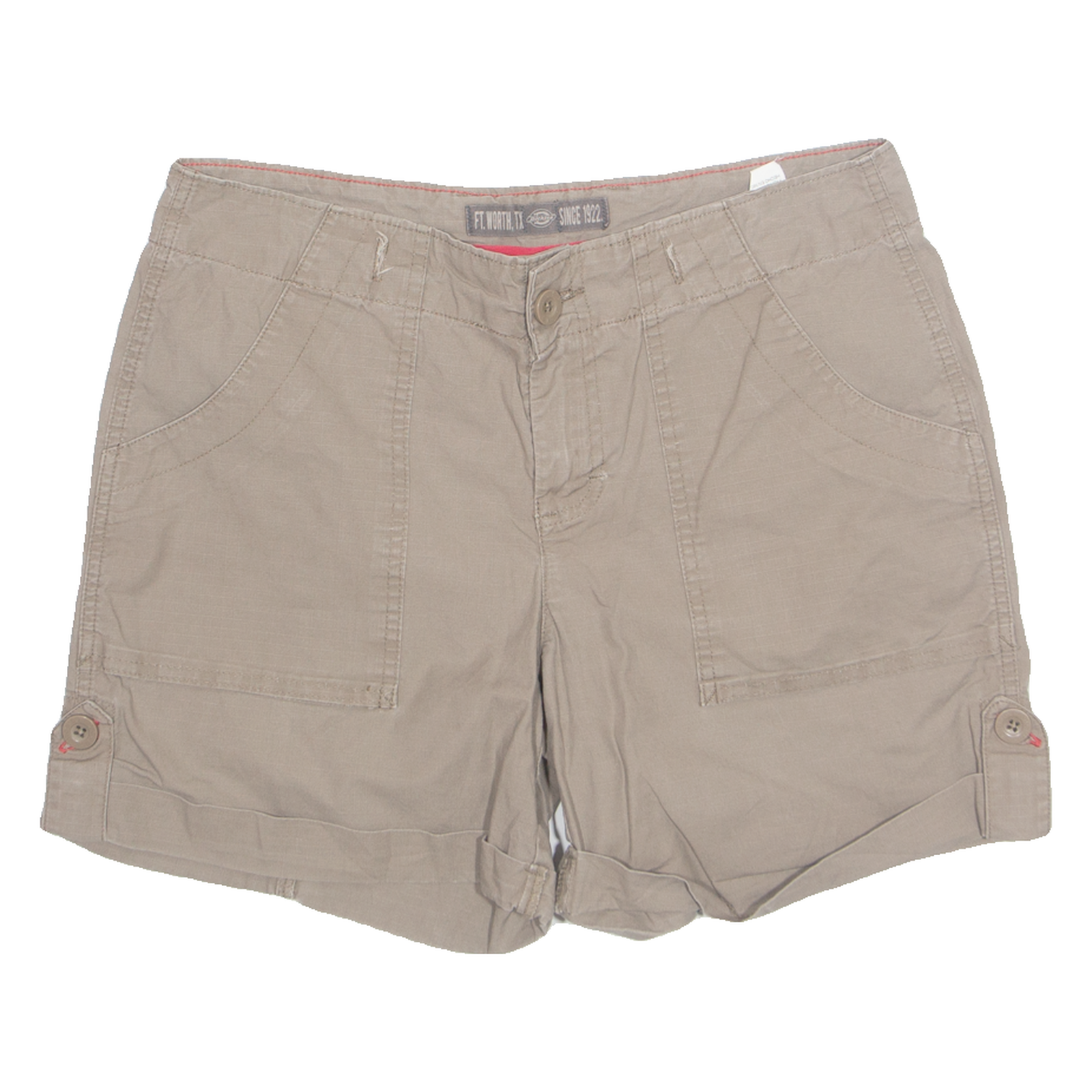 DICKIES Turn Up Womens Utility Shorts Brown M W32 Refurbished - N/A refurbished available on Cerqular