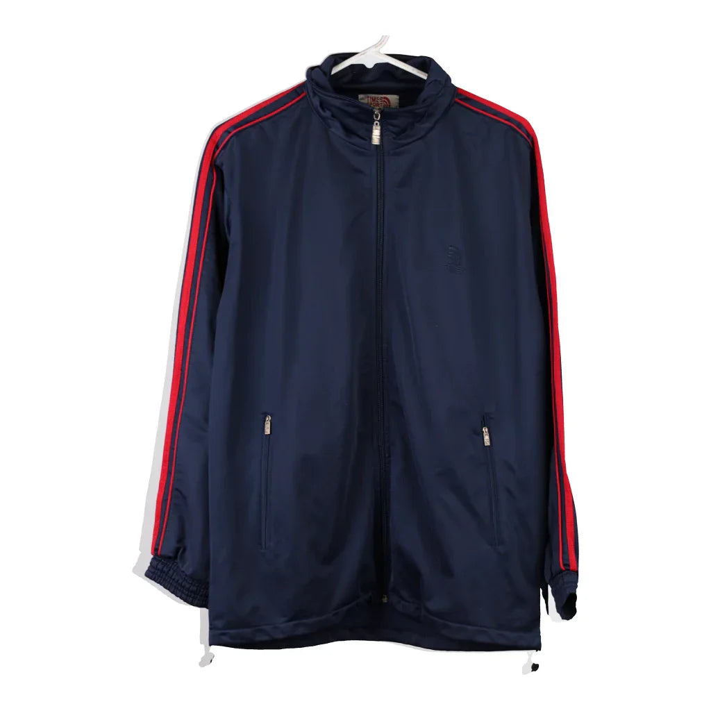 Buy Old Time Sports Track Jacket - Small Navy Cotton Refurbished - $20.09 Old Time Sports Track Jacket - Small Navy Cotton Refurbished - Thrifted (note: this is a term often used to describe second- refurbished available on Cerqular