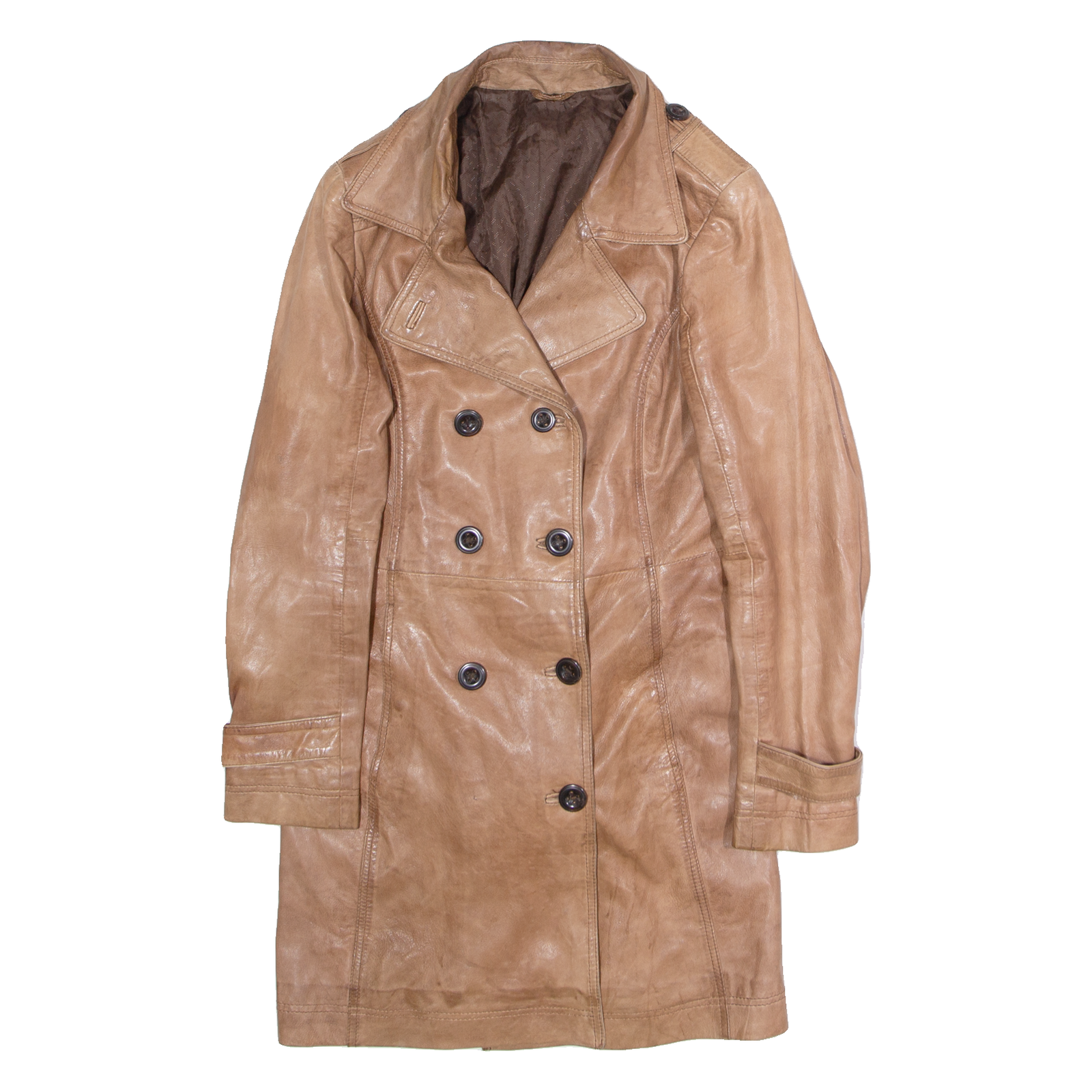 Buy Womens Trench Coat Brown Leather UK 8 Refurbished - $63.69 Womens Trench Coat Brown Leather UK 8 Refurbished - N/A refurbished available on Cerqular