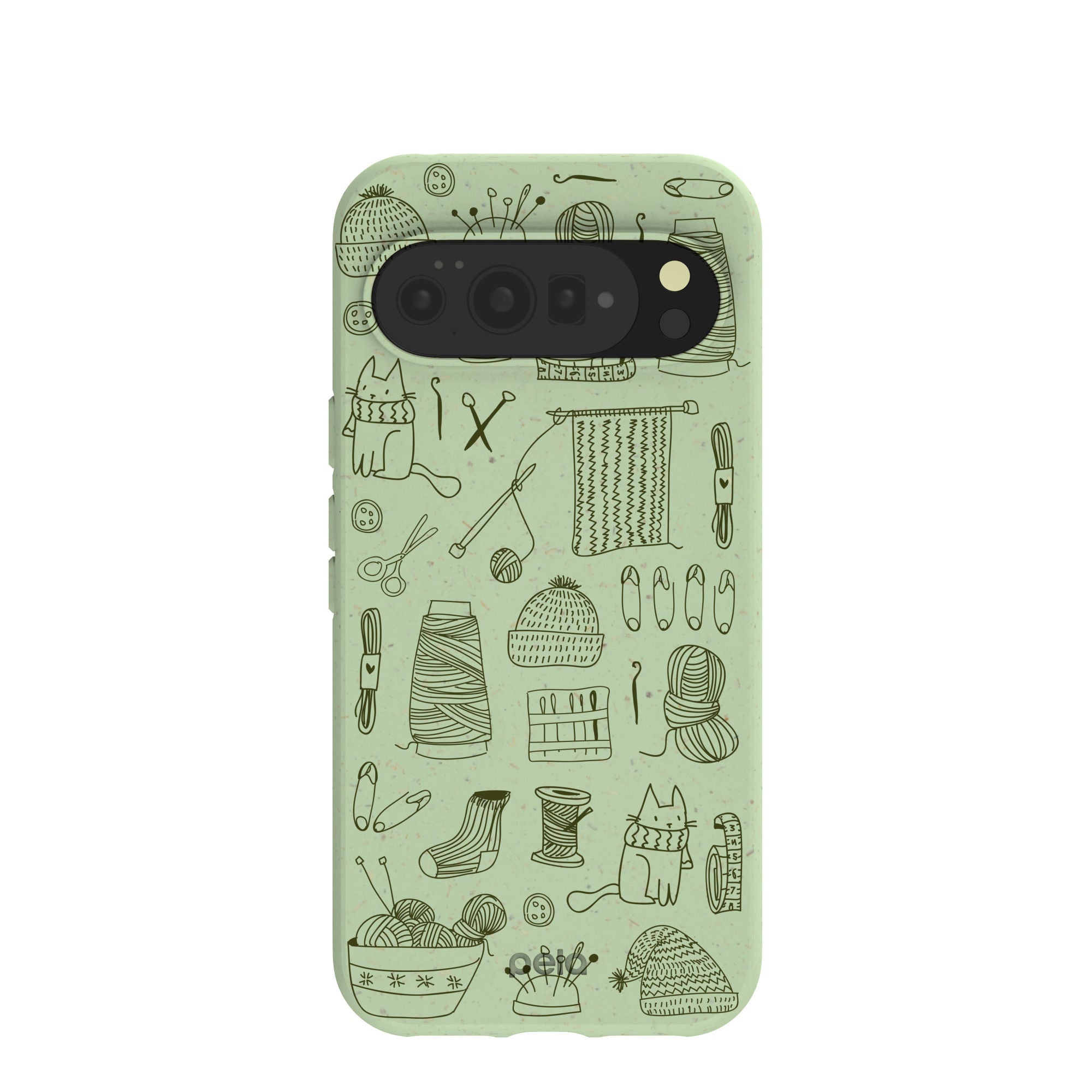 Buy Sage Green Knit Nook Google Pixel 10 Pro XL Case Refurbished - $65.00 Sage Green Knit Nook Google Pixel 10 Pro XL Case Refurbished - Pela Case refurbished available on Cerqular