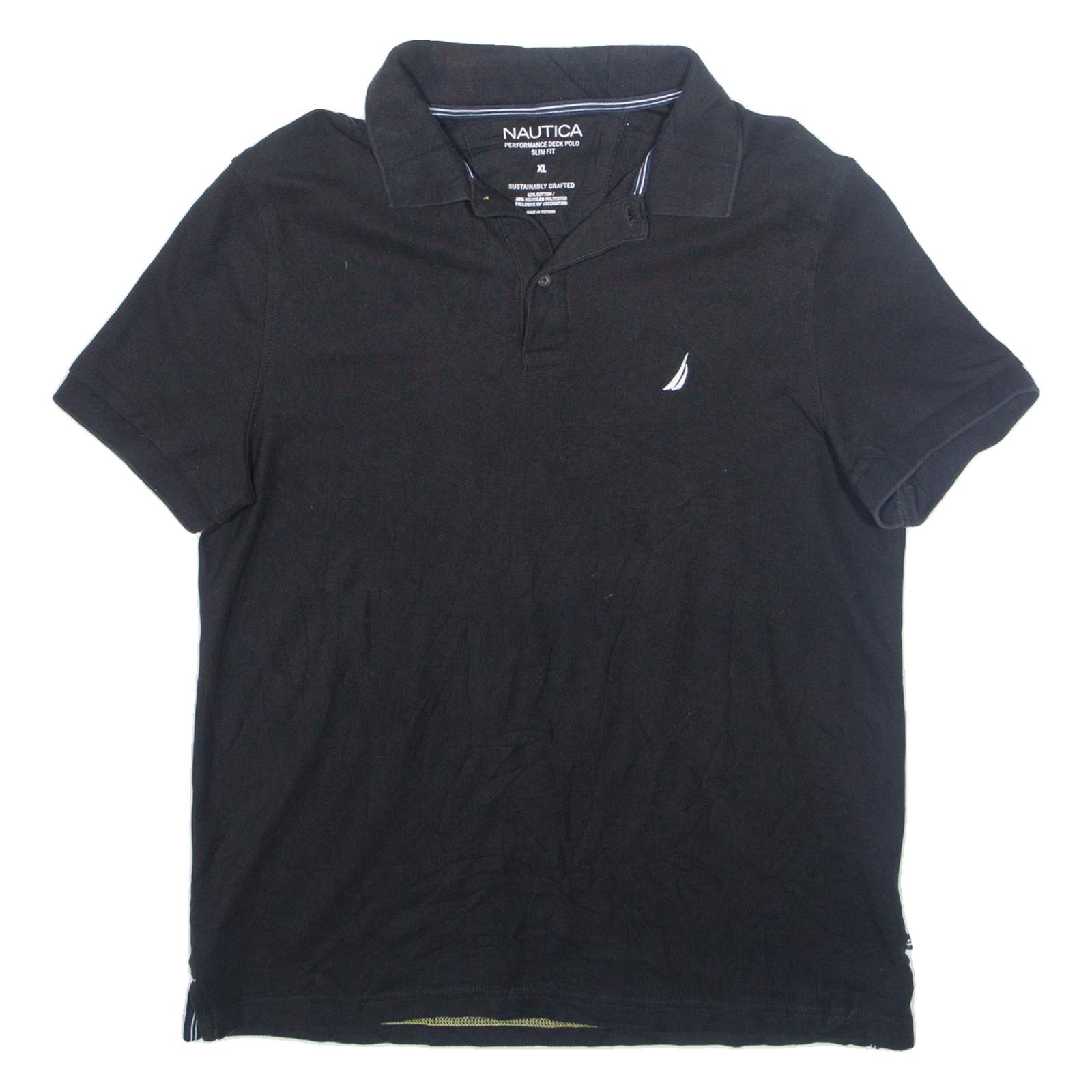 Buy NAUTICA Slim Fit Mens Polo Shirt Black L Refurbished - $23.39 NAUTICA Slim Fit Mens Polo Shirt Black L Refurbished - N/A refurbished available on Cerqular
