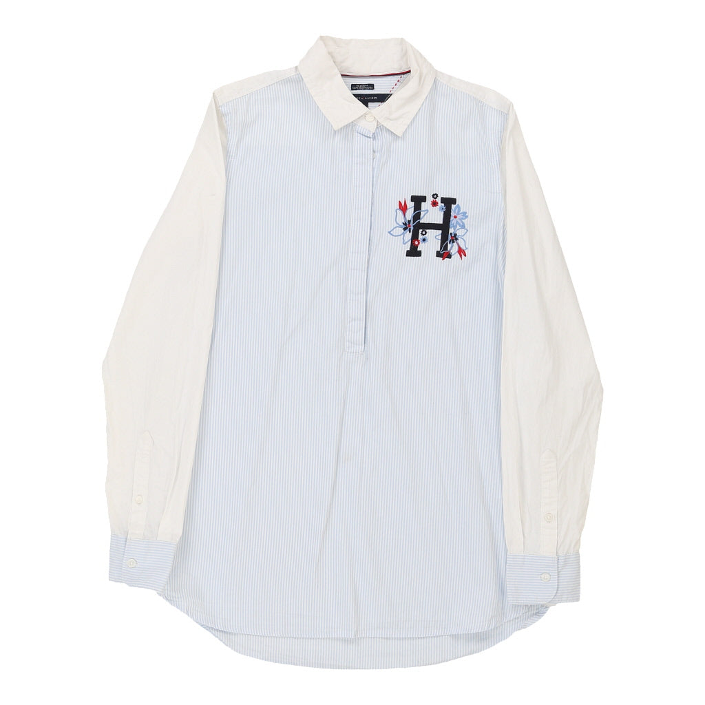 Tommy Hilfiger Embroidered Shirt - XS Blue Cotton | Size: x-small Refurbished - N/A (Preloved Designer is not a specific brand, it refurbished available on Cerqular