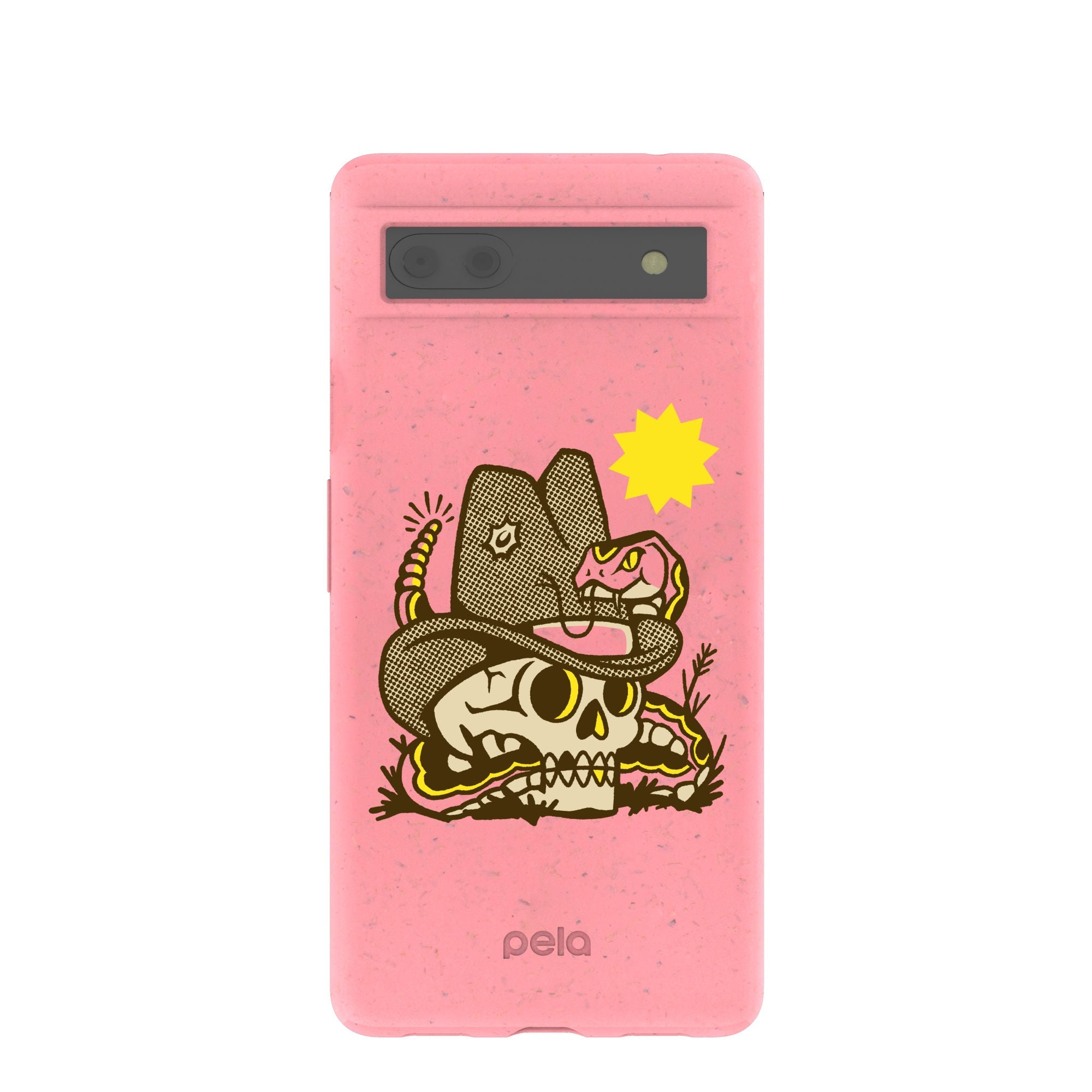 Bubblegum Pink Snakebite Google Pixel 6a Case Refurbished - Pela Case refurbished available on Cerqular