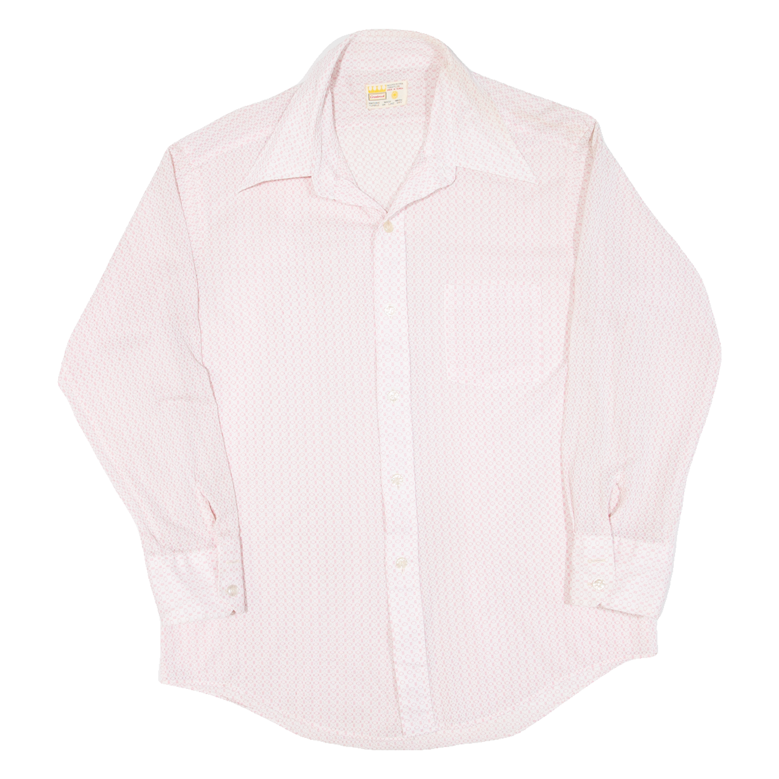 Mens Shirt Pink Crazy Pattern Long Sleeve L Refurbished - N/A refurbished available on Cerqular
