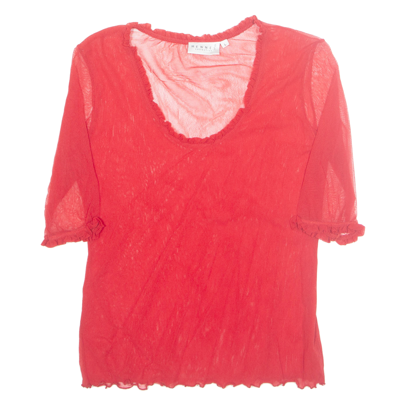 Buy HENNES Sheer Womens Blouse Red L Refurbished - $16.89 HENNES Sheer Womens Blouse Red L Refurbished - N/A refurbished available on Cerqular