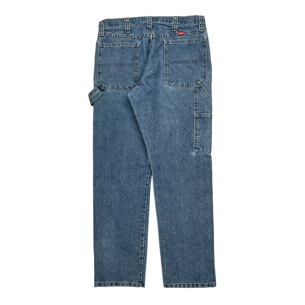 Wrangler Carpenter Jeans - 35W 31L Blue Cotton Blend Refurbished - Thrifted (note: this is a term often used to describe second- refurbished available on Cerqular
