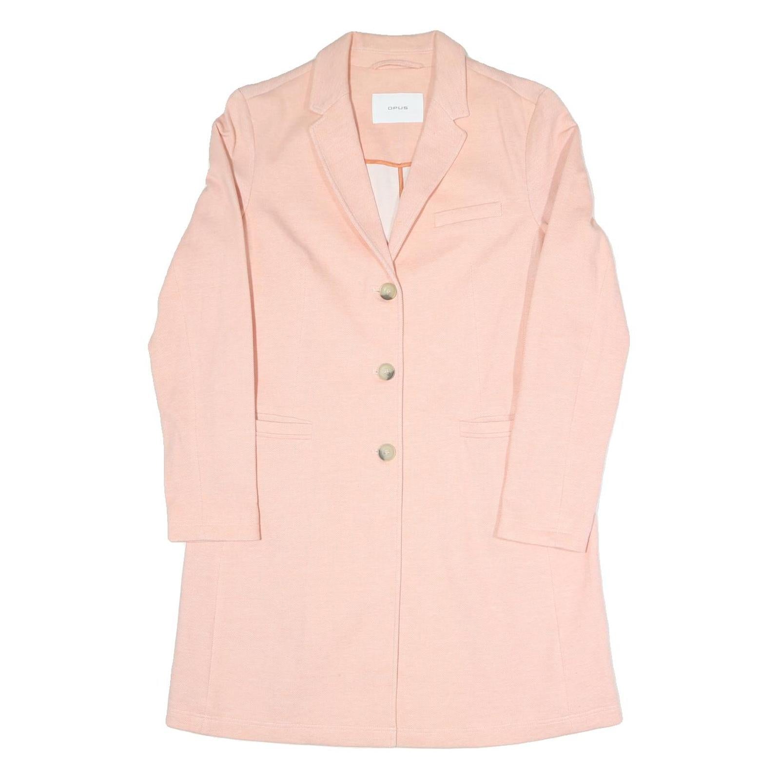 OPUS Womens Pink Blazer Tailored Jacket M Polyester Blend Button Plain Woven Refurbished - N/A refurbished available on Cerqular