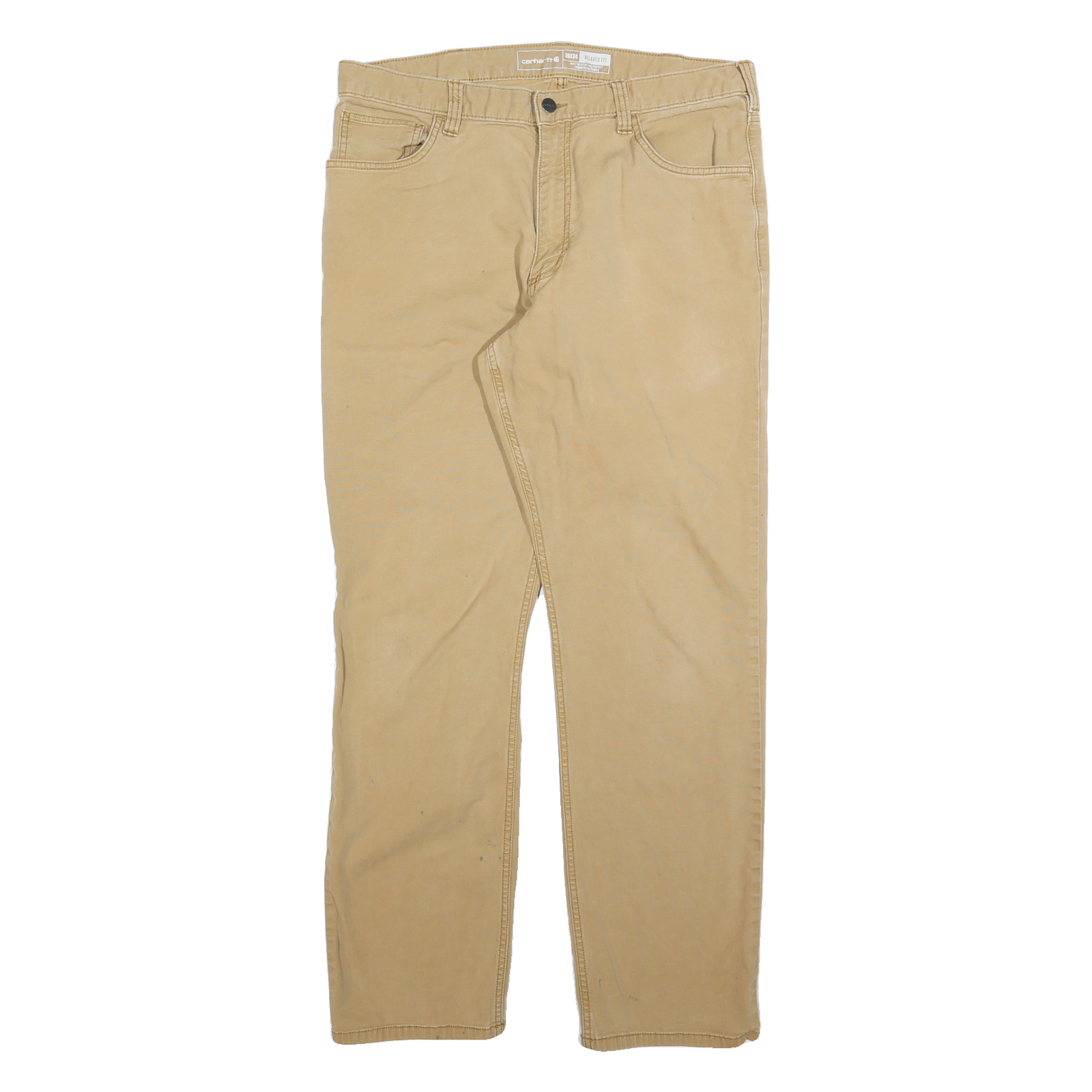 CARHARTT Mens Jeans Beige Relaxed Straight Denim Medium W36 L31 Workwear Refurbished - N/A refurbished available on Cerqular