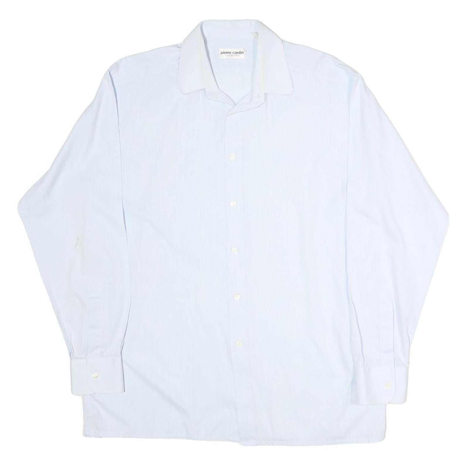 PIERRE CARDIN Mens White Shirt L Classic Long Sleeve Button Formal Refurbished - N/A refurbished available on Cerqular